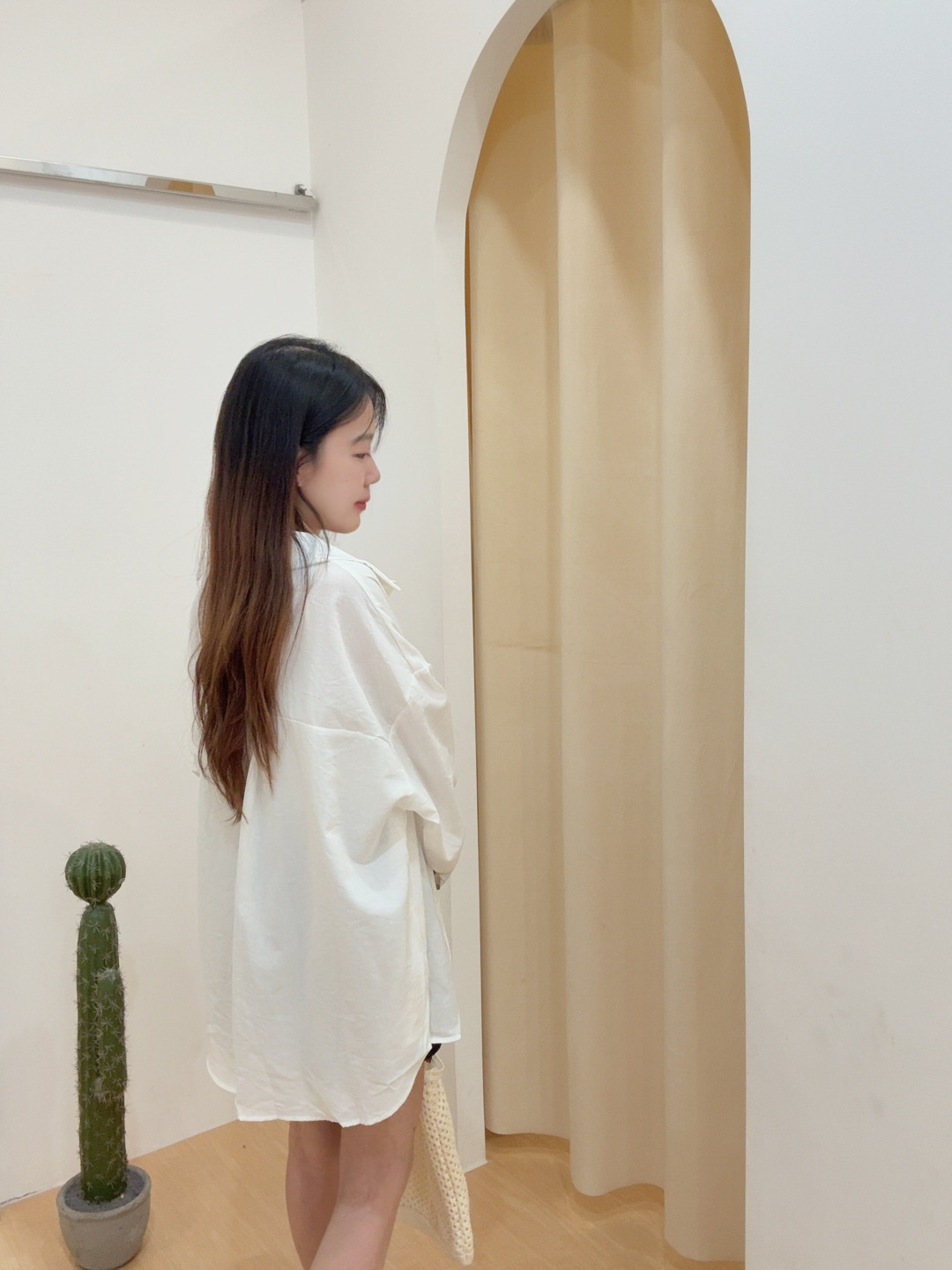Bling细闪翻领长袖衬衫 R2600