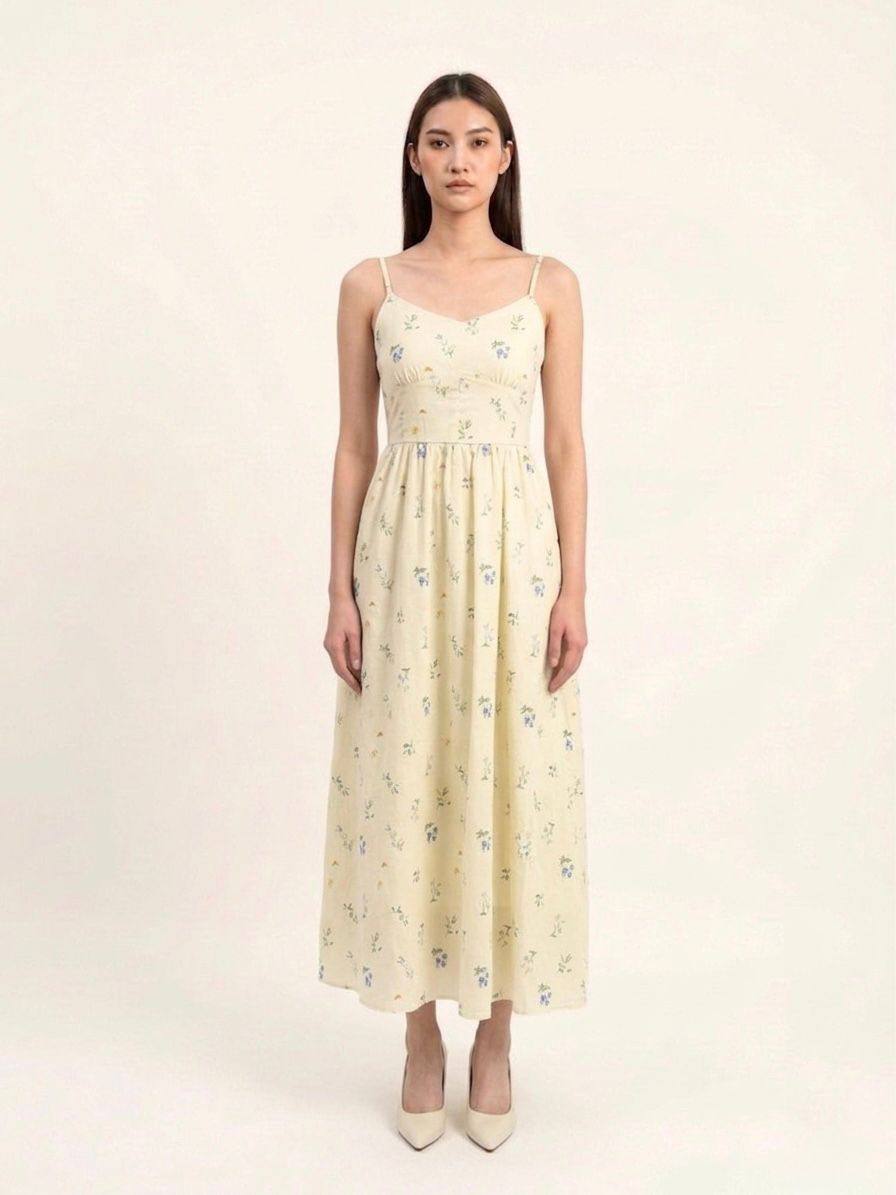 W6225 - Soft Floral Dress