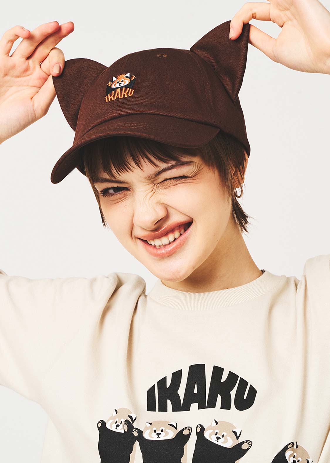 日本預訂📍黑豆人/小熊貓立體耳仔Cap帽