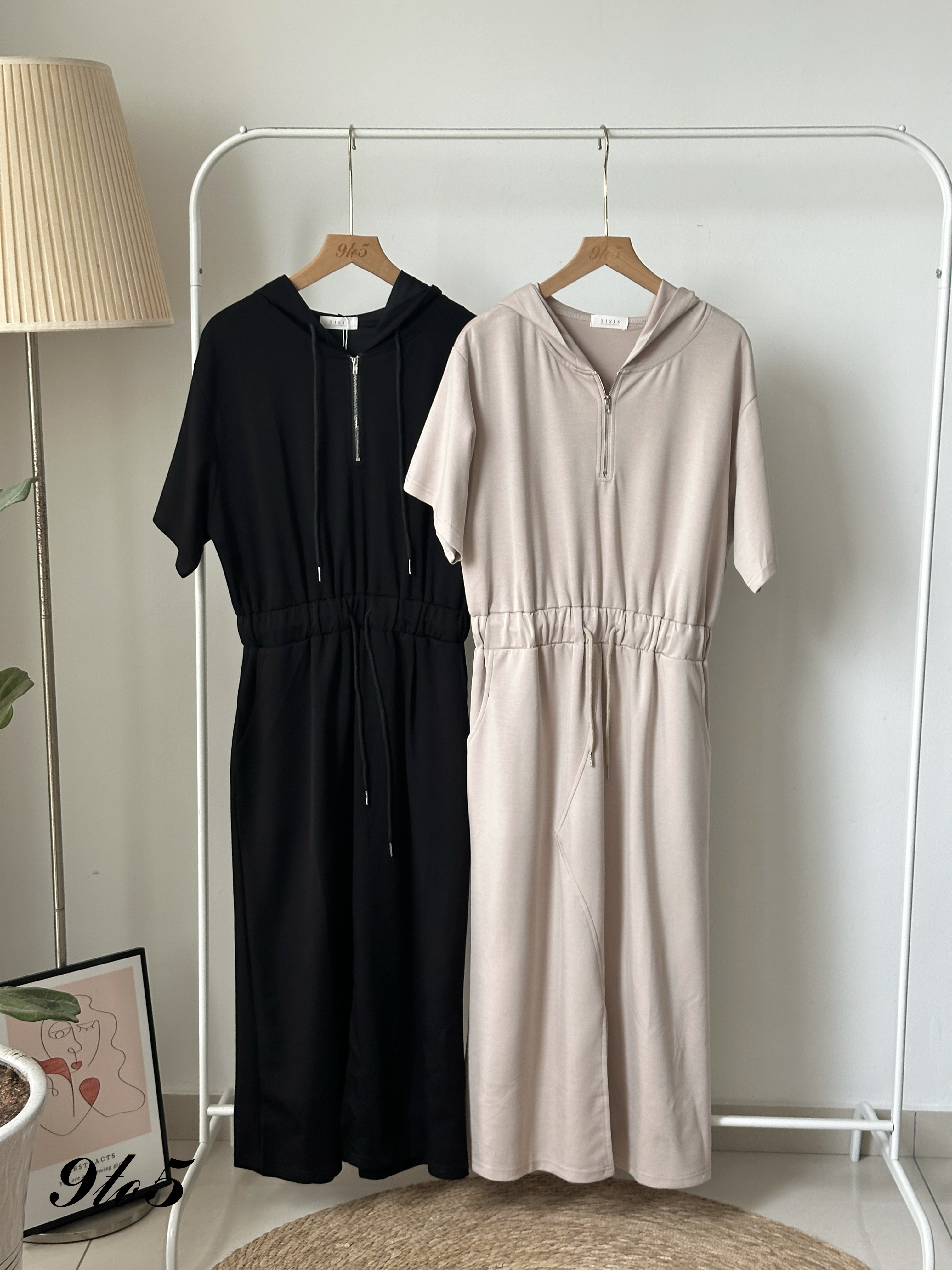 D2343 Casual Hoodie Dress - 4 Colors 