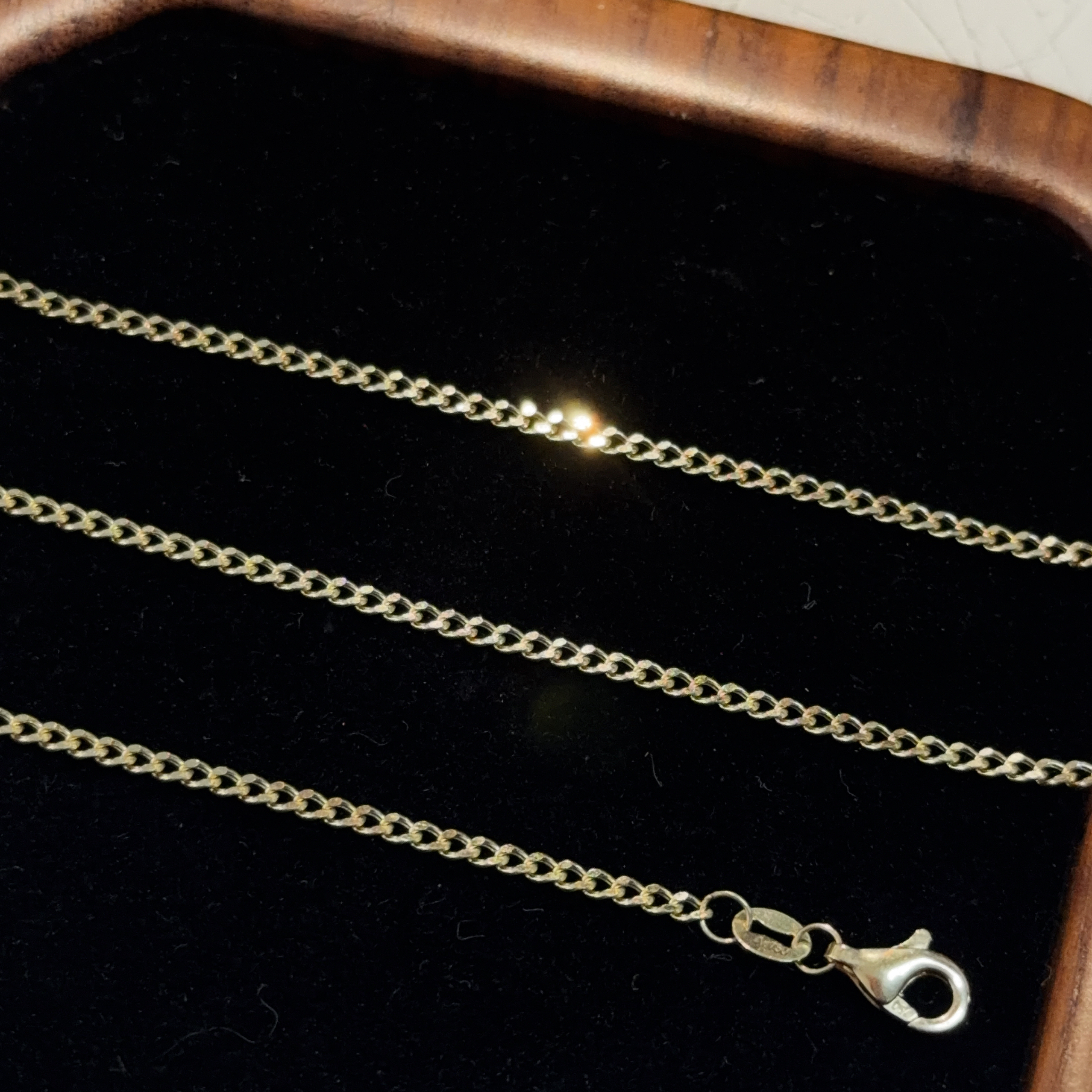 （AU750）18K黃金古巴項鏈（50cm）