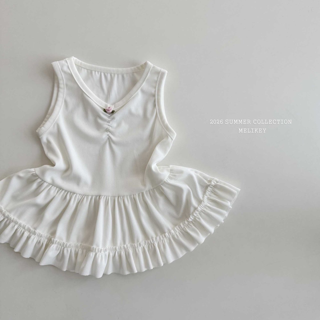Rose Frill Sleeveless Tee
