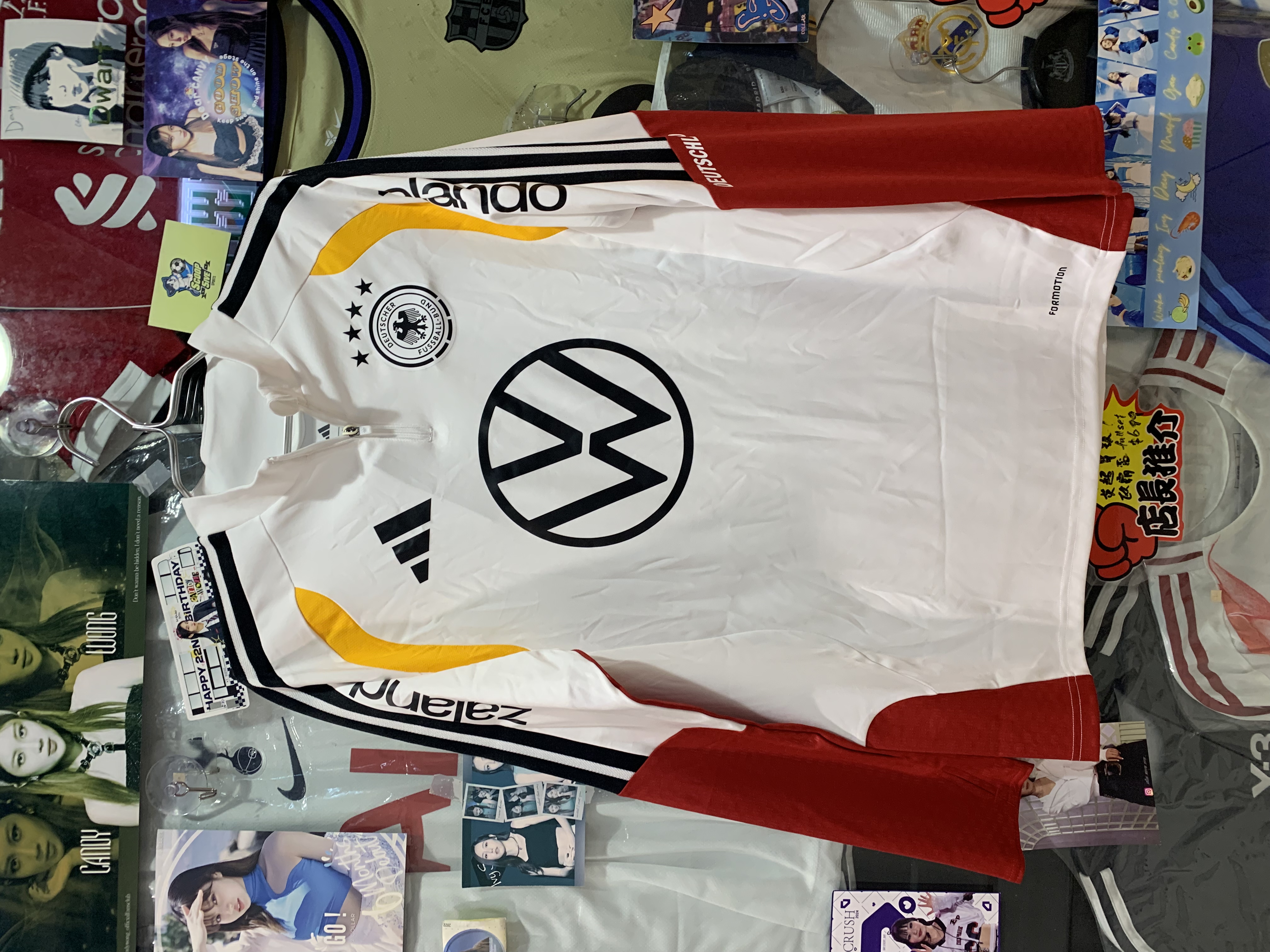 2025-26 德國 訓練 半拉鏈 球迷版 長袖 亞洲碼 連DIY前後手臂廣告