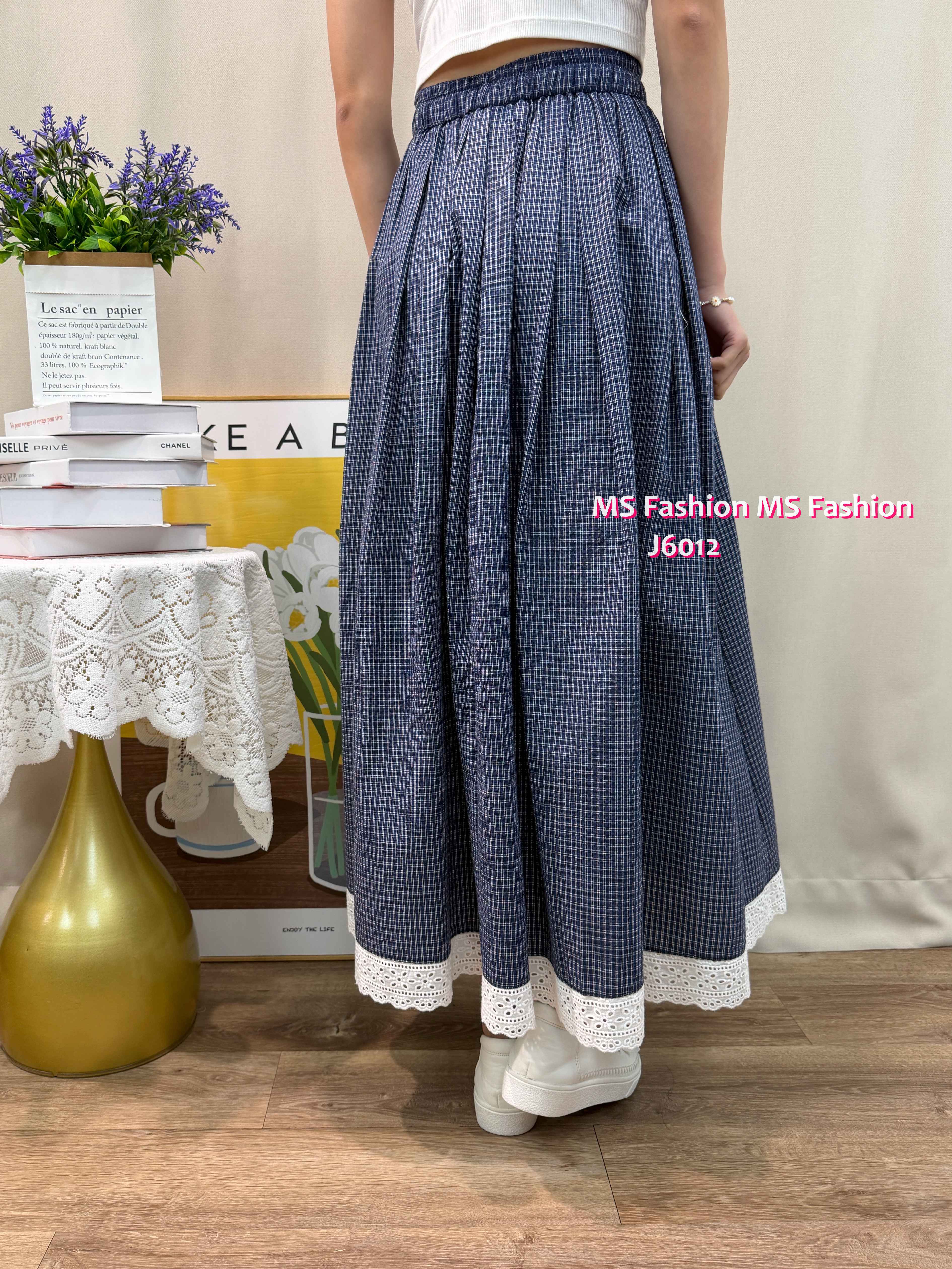 J6012 韓國🇰🇷格紋中長款半裙