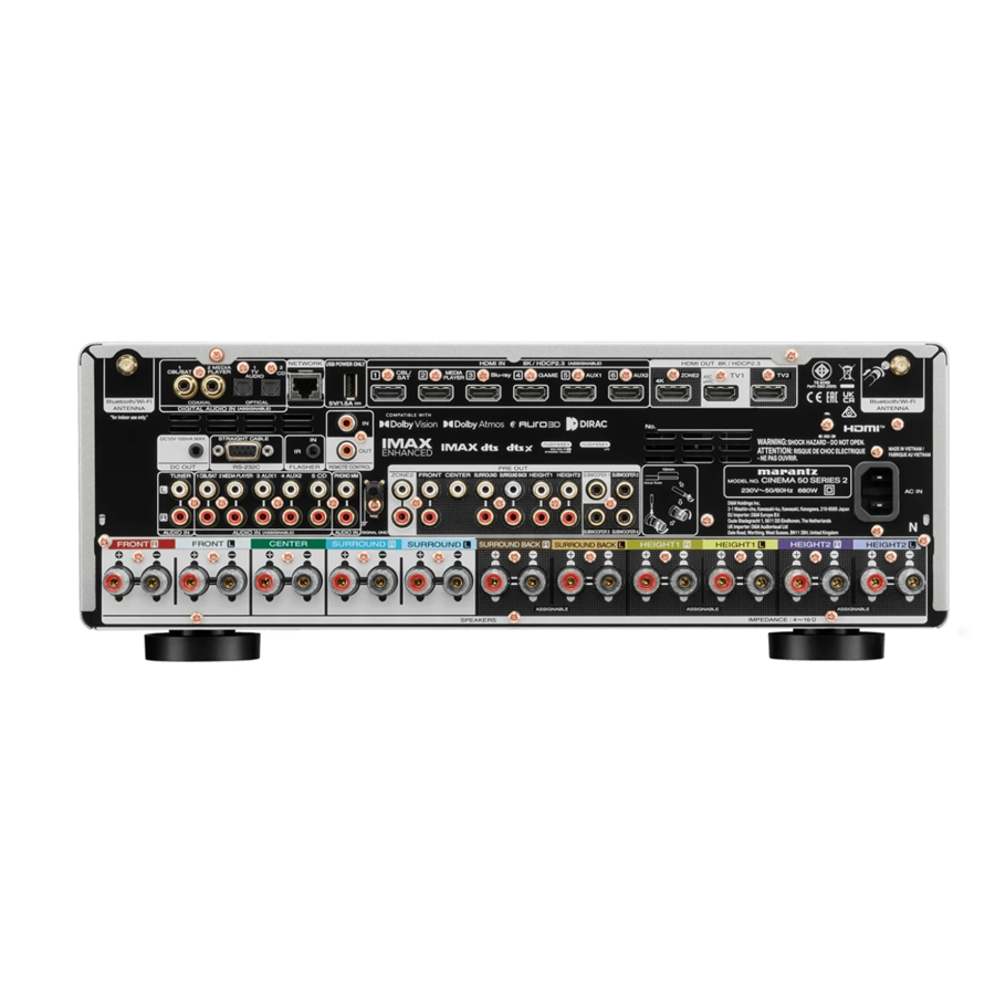 Marantz Cinema 50 S2 9.4-Channel AV Receiver with Dolby Atmos, Dirac Live and Powered by HEOS™