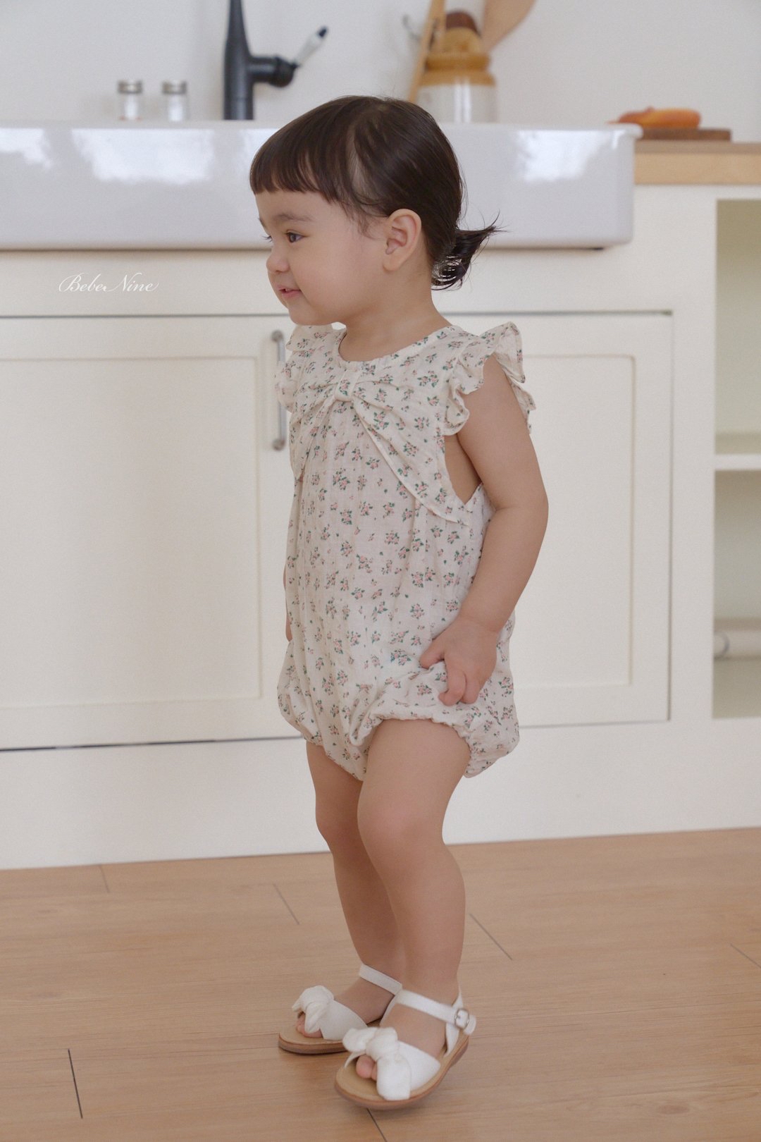 ☀️預訂 韓國直送☀️🇰🇷Bebenine兩色花卉蝴蝶結荷葉邊背心包屁衣