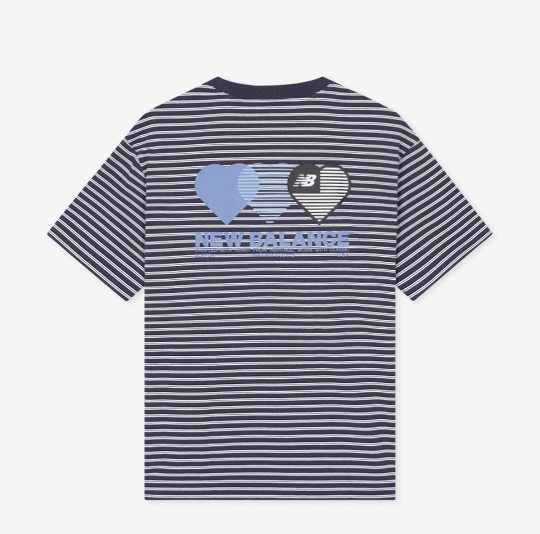 New Balance Heart Tee ｜Stripe 間條款