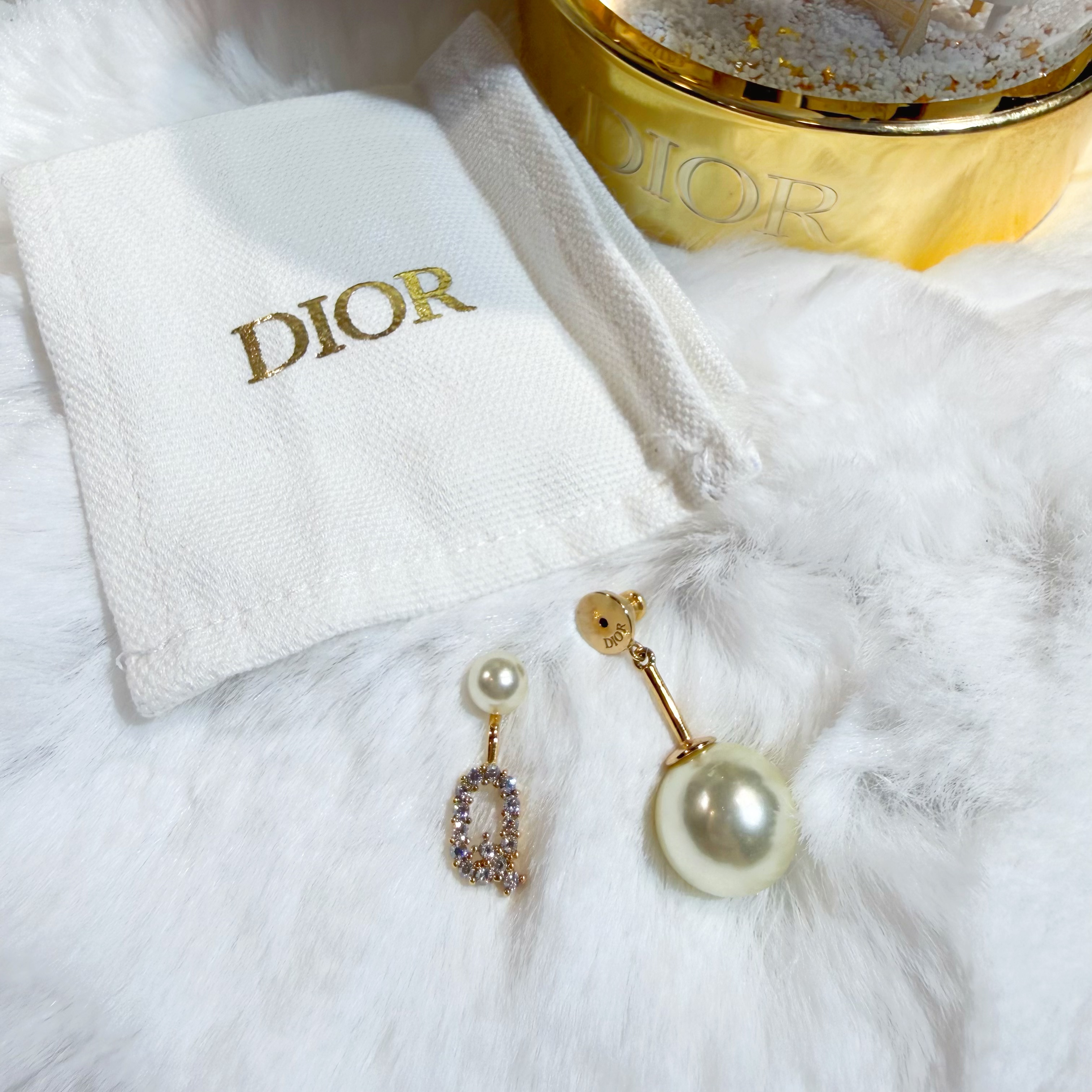 Dior earrings pearl/Q