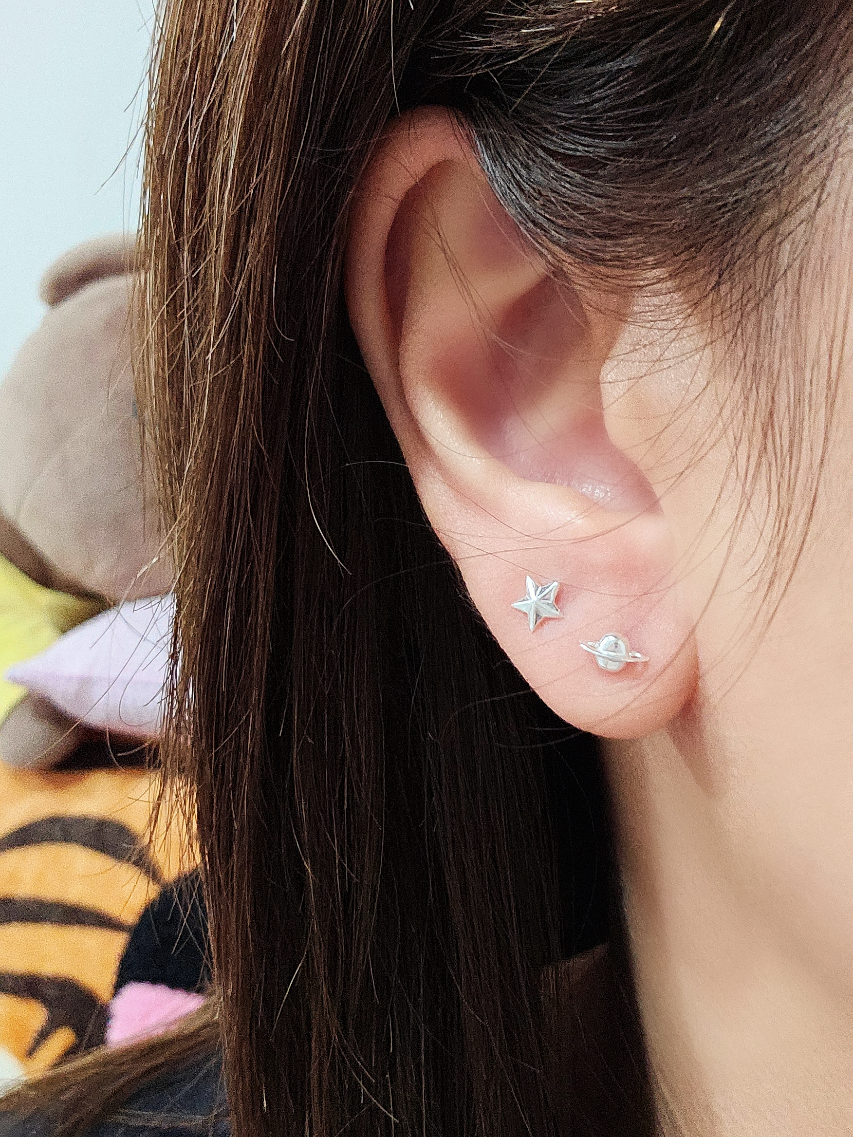 S925 - EE0325 Cosmic Duo Earrings 