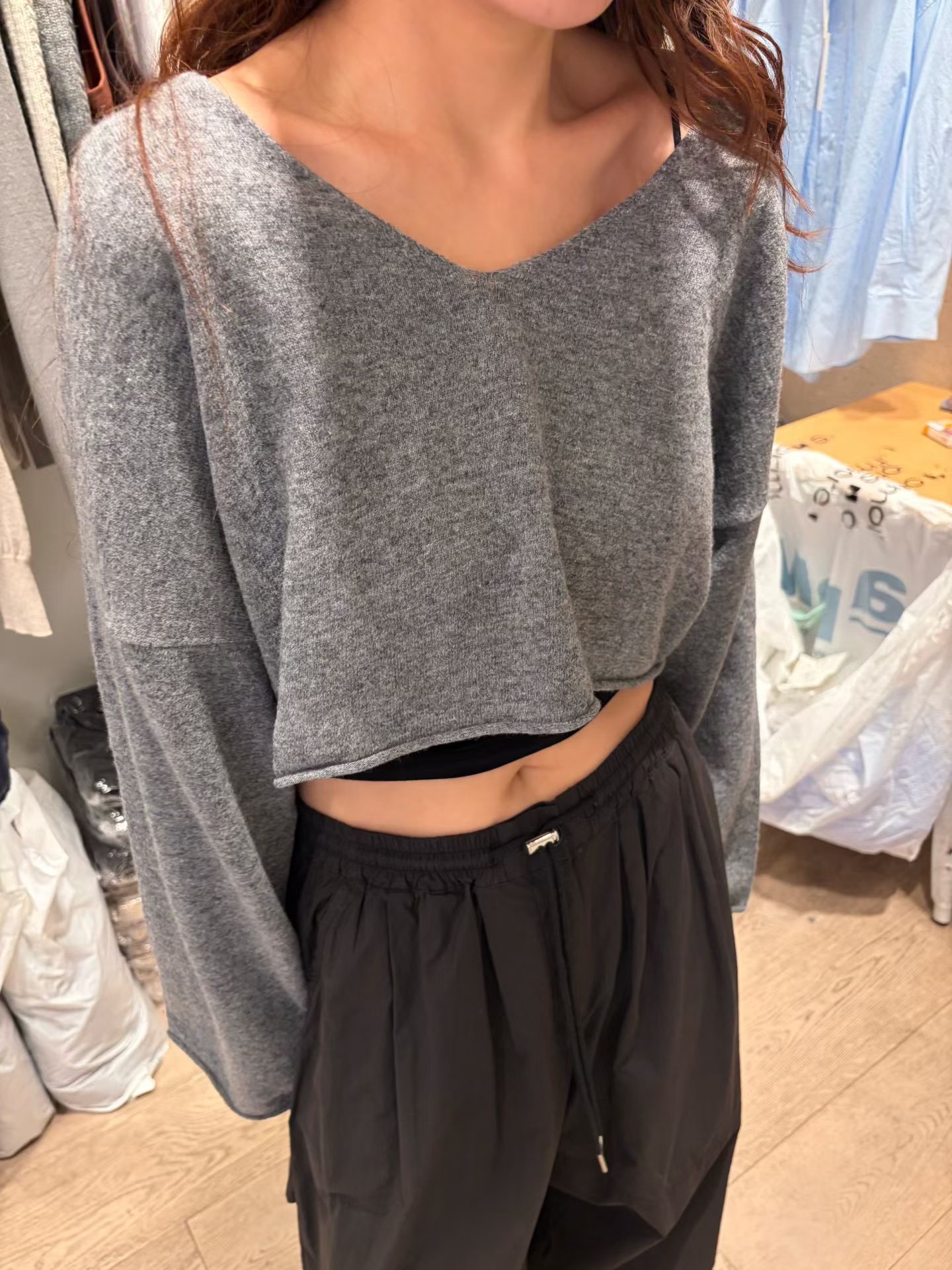 Deep V shortest top