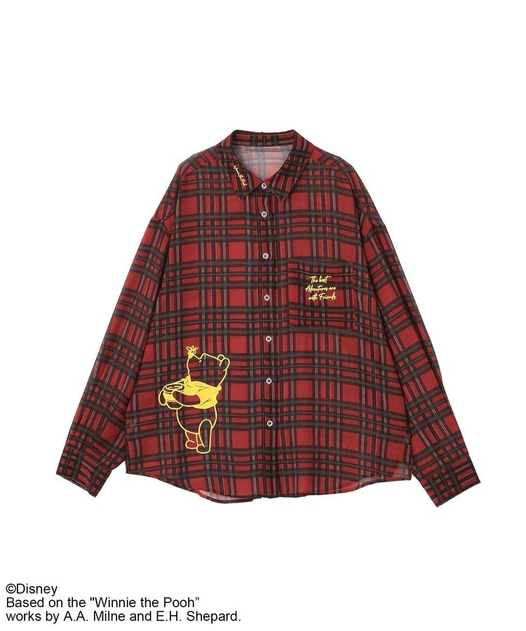 🌸 【預訂】Pooh 長袖Shirt(RD) - Green Parks x Pooh 