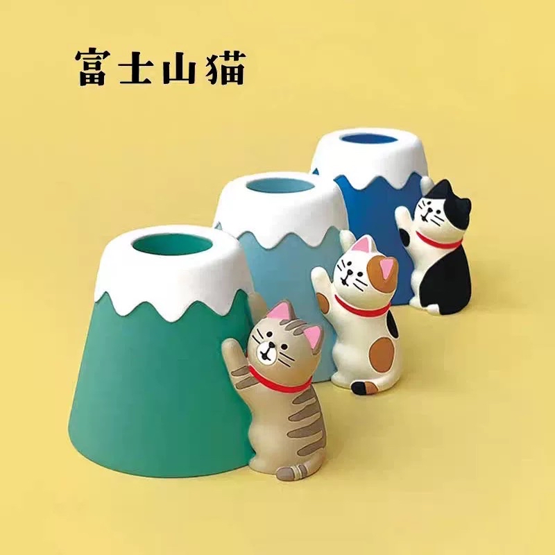 日本Decole富士山手機座筆座