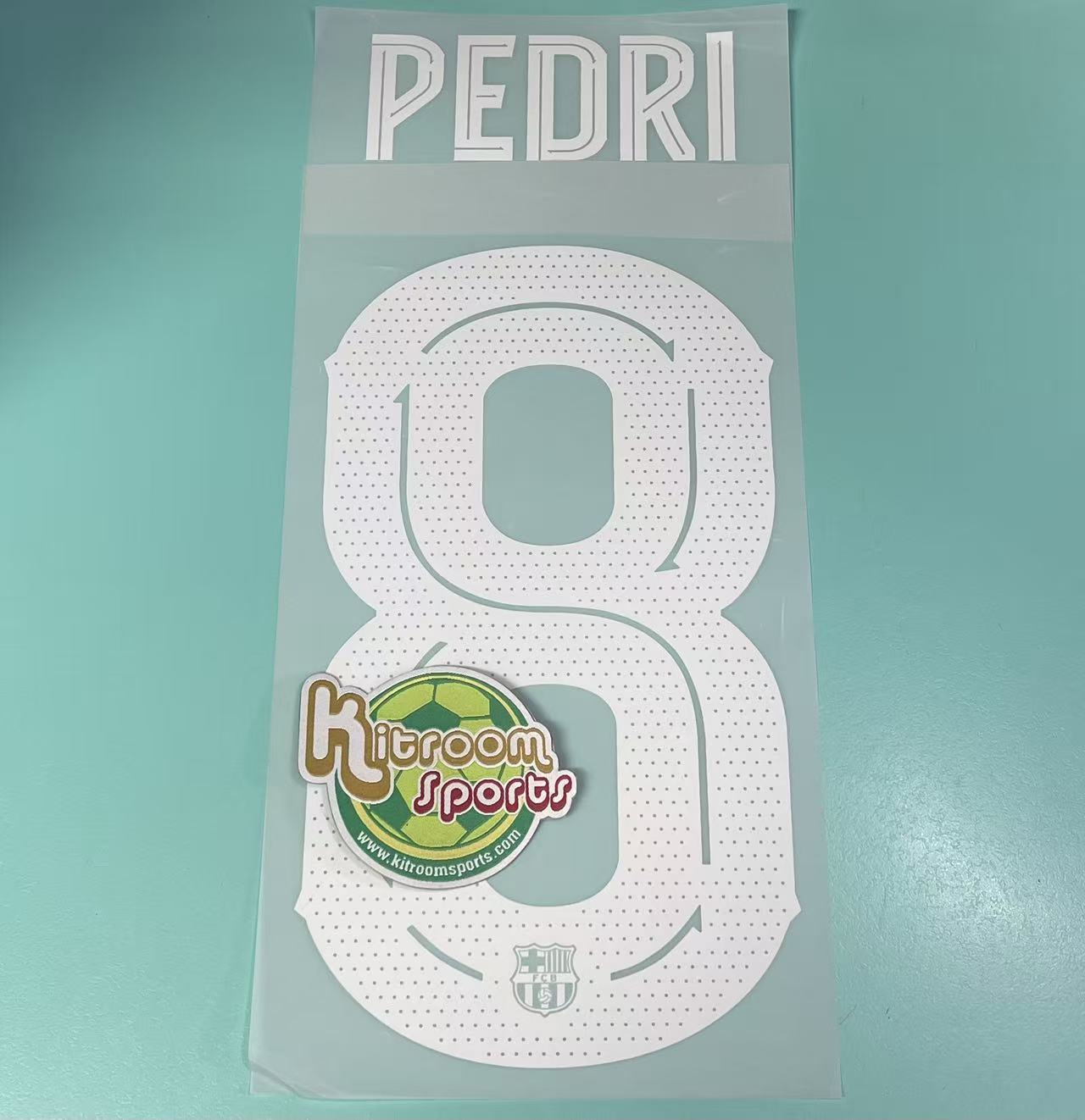 2023-24 Barcelona Home UCL Nameset #8 PEDRI