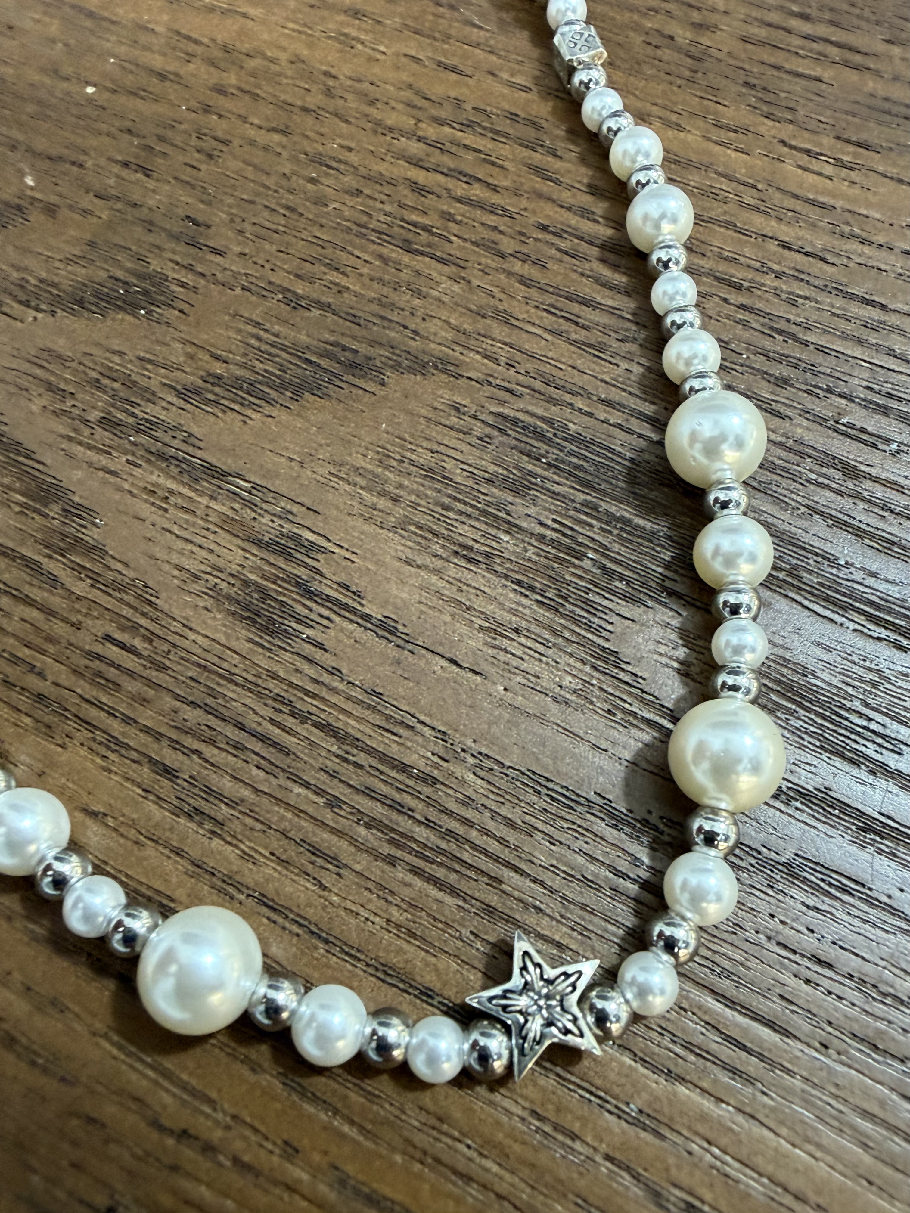 🇰🇷Designer brand White Pearl Star Necklace