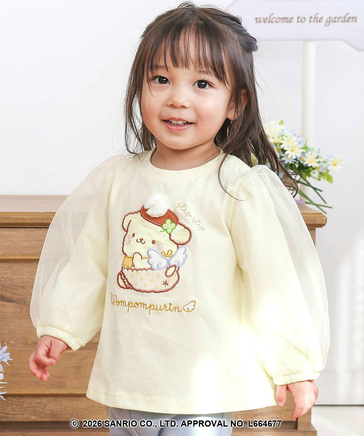 🆕【⭐訂購⭐】🇯🇵日本直送 🌀 #Sanrio 刺繡圖案 薄紗泡泡袖 長袖T恤🌀 [ELBA-0090][260224]