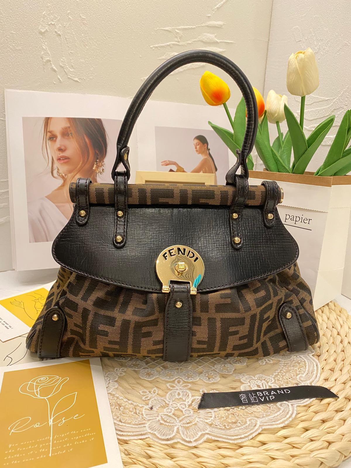 Fendi Zucca Print Canvas Magic Bag