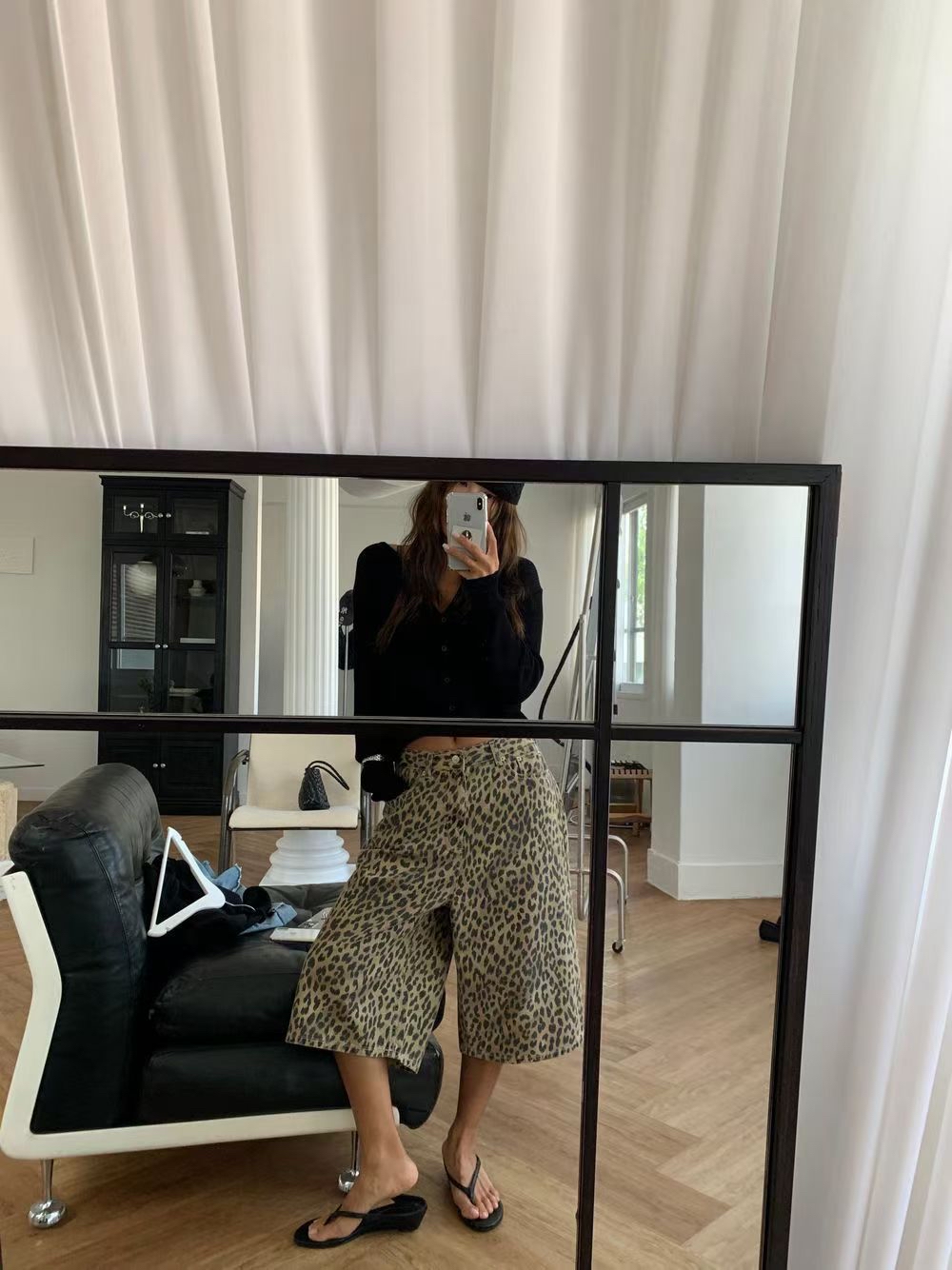Animal printed shorts