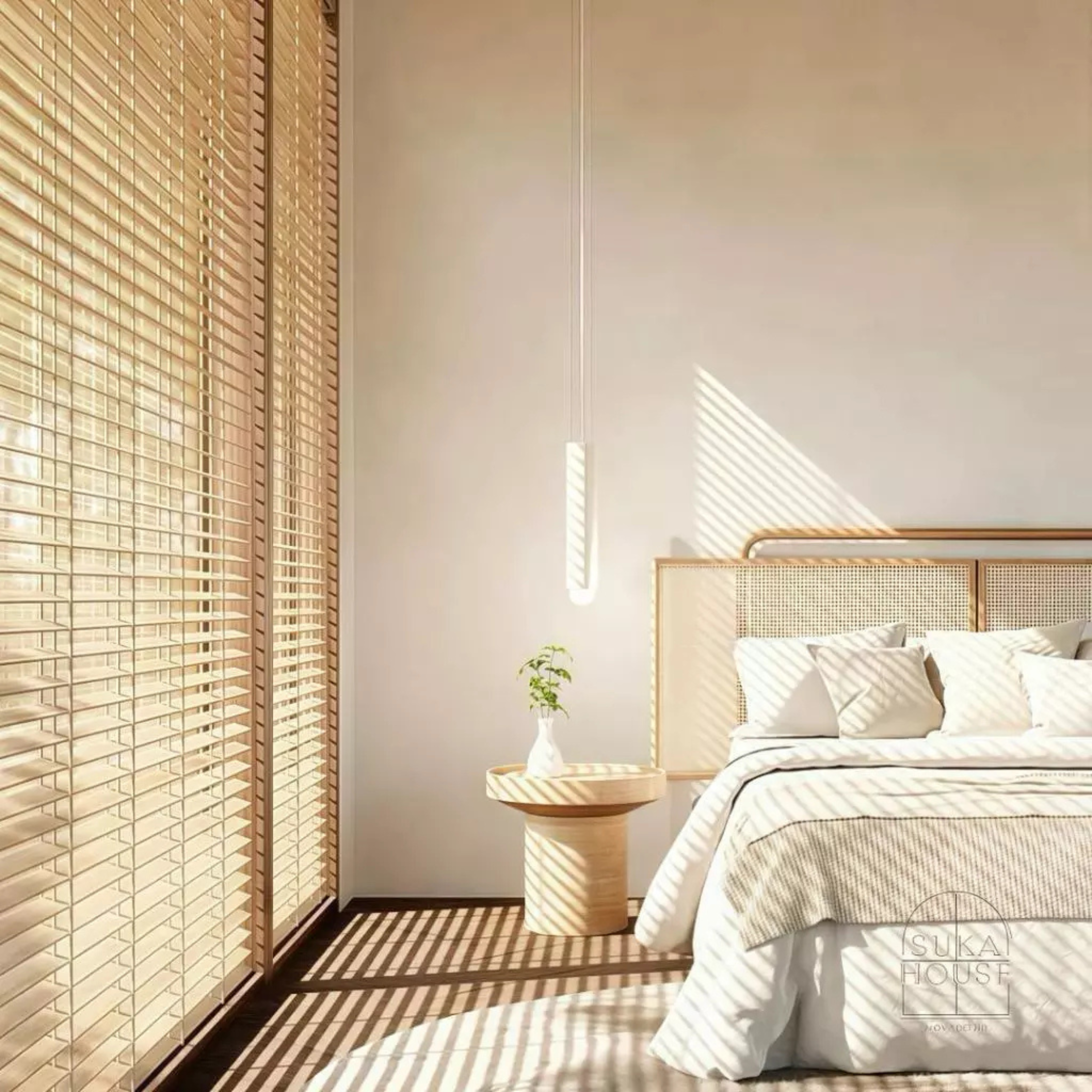 100% Kayu Asli | Bidai Kayu | 50mm Premium Timber Blinds Malaysia | Natural Wood Blinds | Custom Made Window Blinds