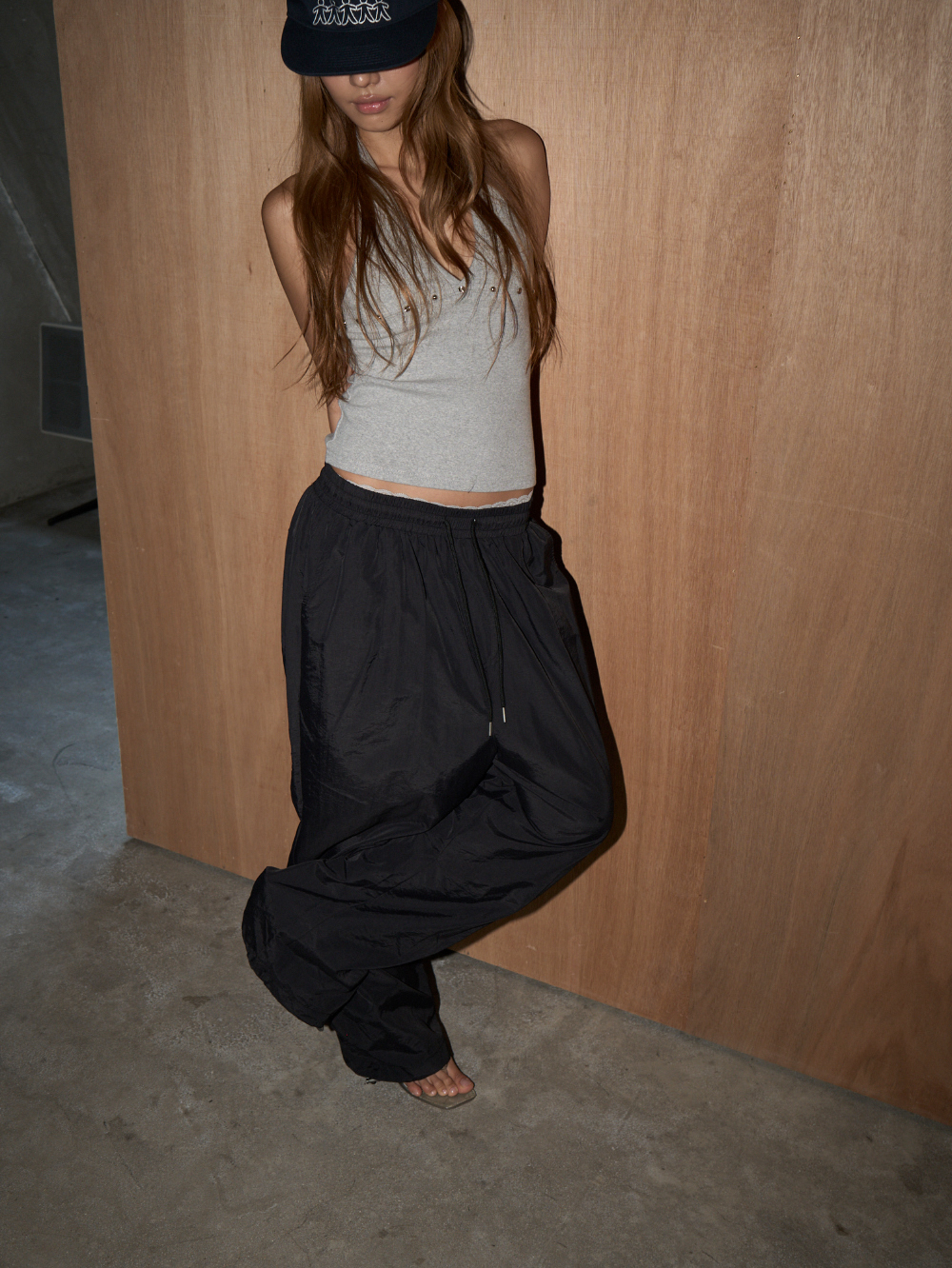 Star Embellished Nylon Pants