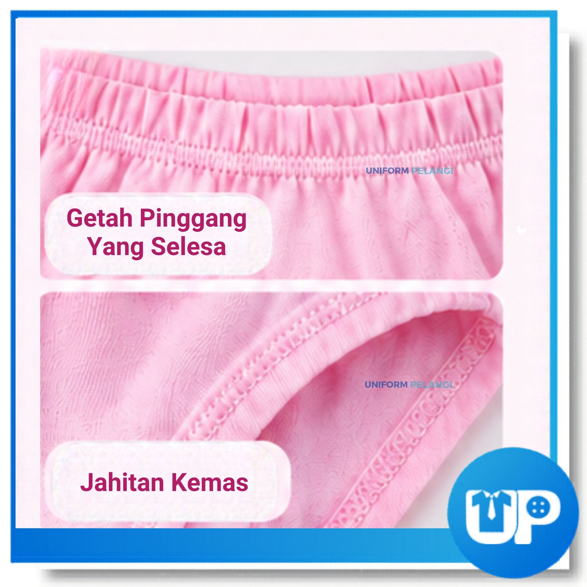 Girl Cartoon Panties 2in1 Set Cotton Random Mix Color Underwear Briefs Kids Seluar Dalam Kanak-Kanak