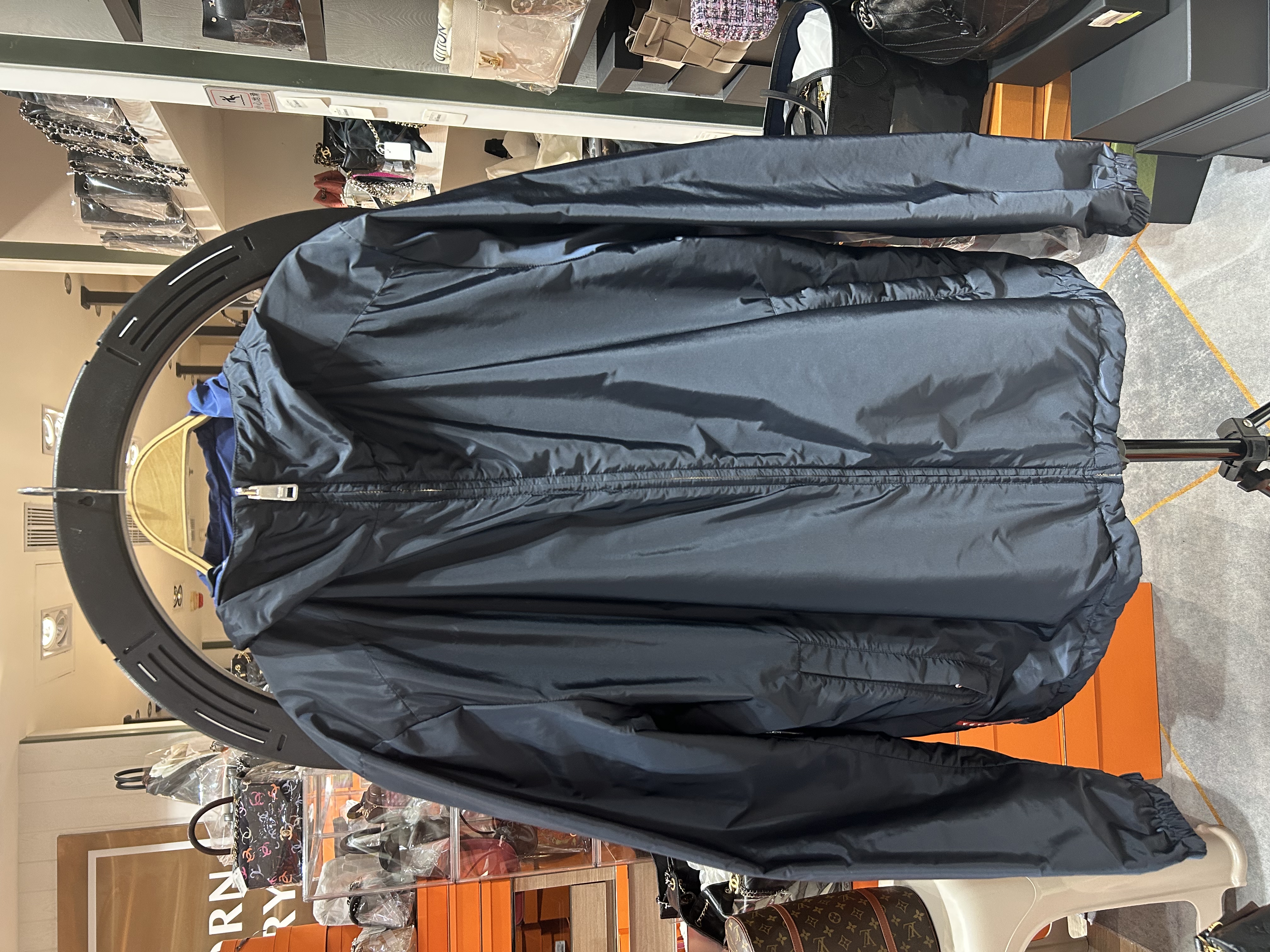 Prada Nylon outer 黑拼藍色 雙面風褸外套 Size: 54 100%Authentic, 99%New