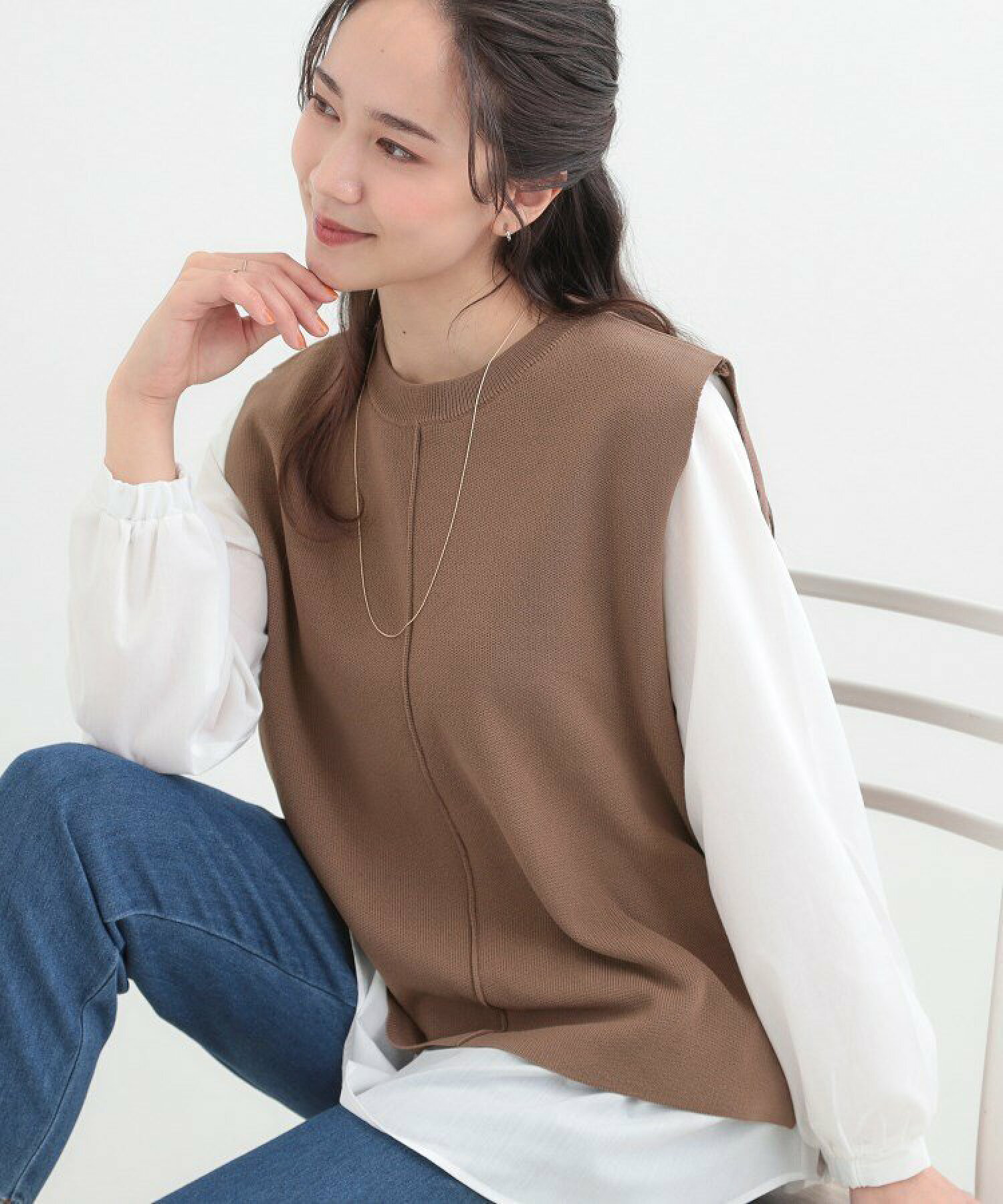 🆕【⭐訂購⭐】  🇯🇵日本直送 🌀百搭時尚針織背心+襯衫 兩件式套裝［4款選］🌀 [ELCA-0070][260319]