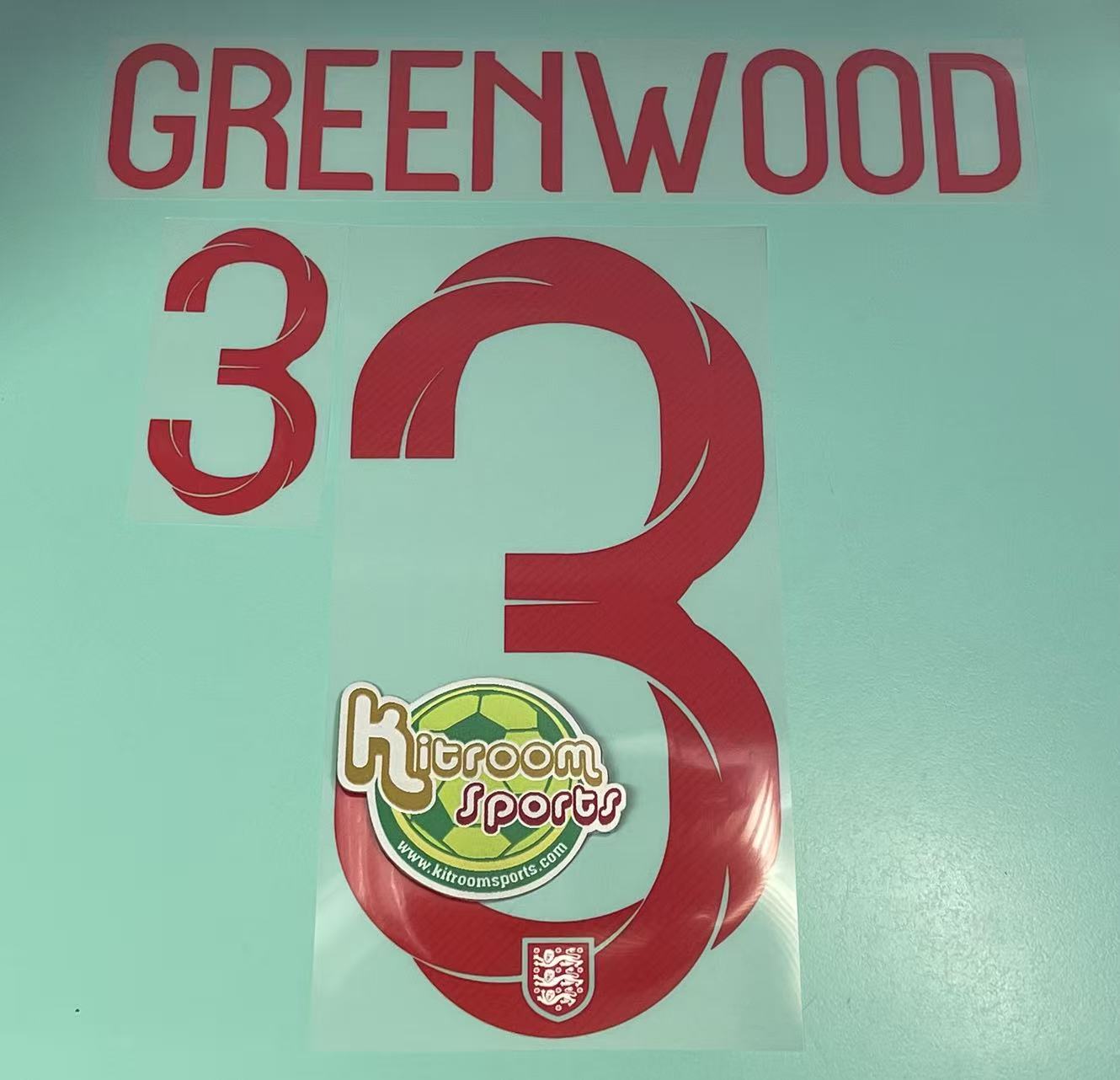 2018 England Home Nameset #3 GREENWOOD ( Women )