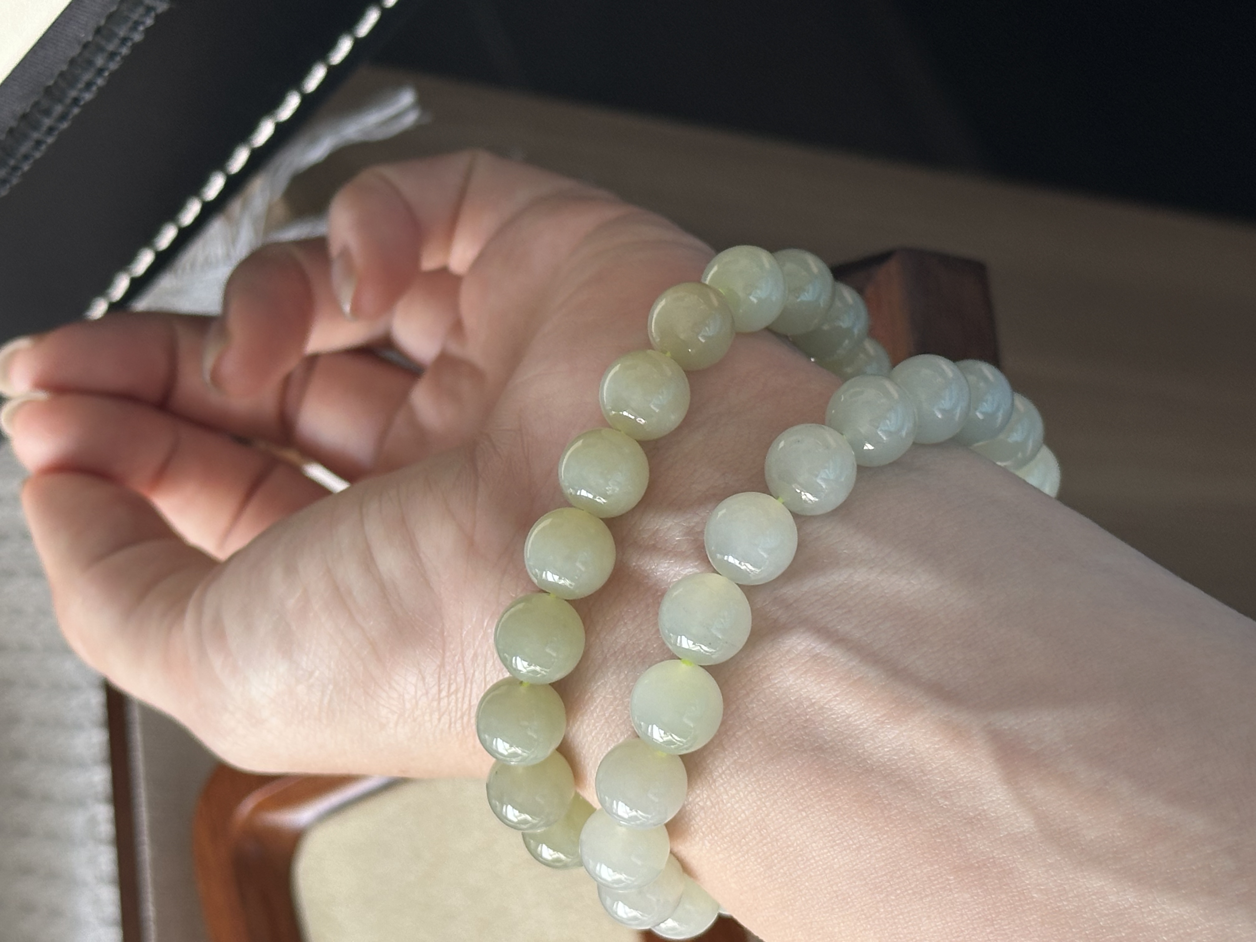 晴水和田玉 ｜ Hetian Jade 9.8mm