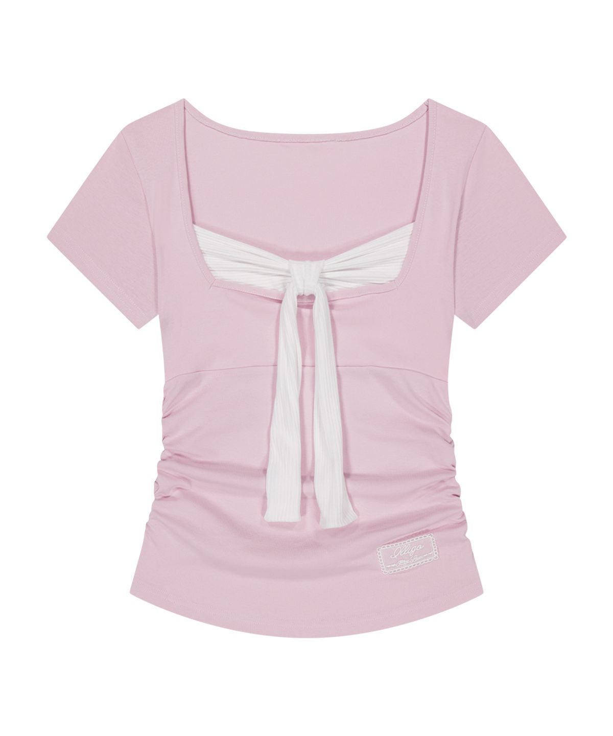 🇰🇷訂購｜ILLIGO 26SS｜Layered ribbon tie T-shirt 4色 
