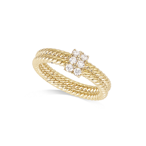 Isolde Twisted Ring Plaqué or
