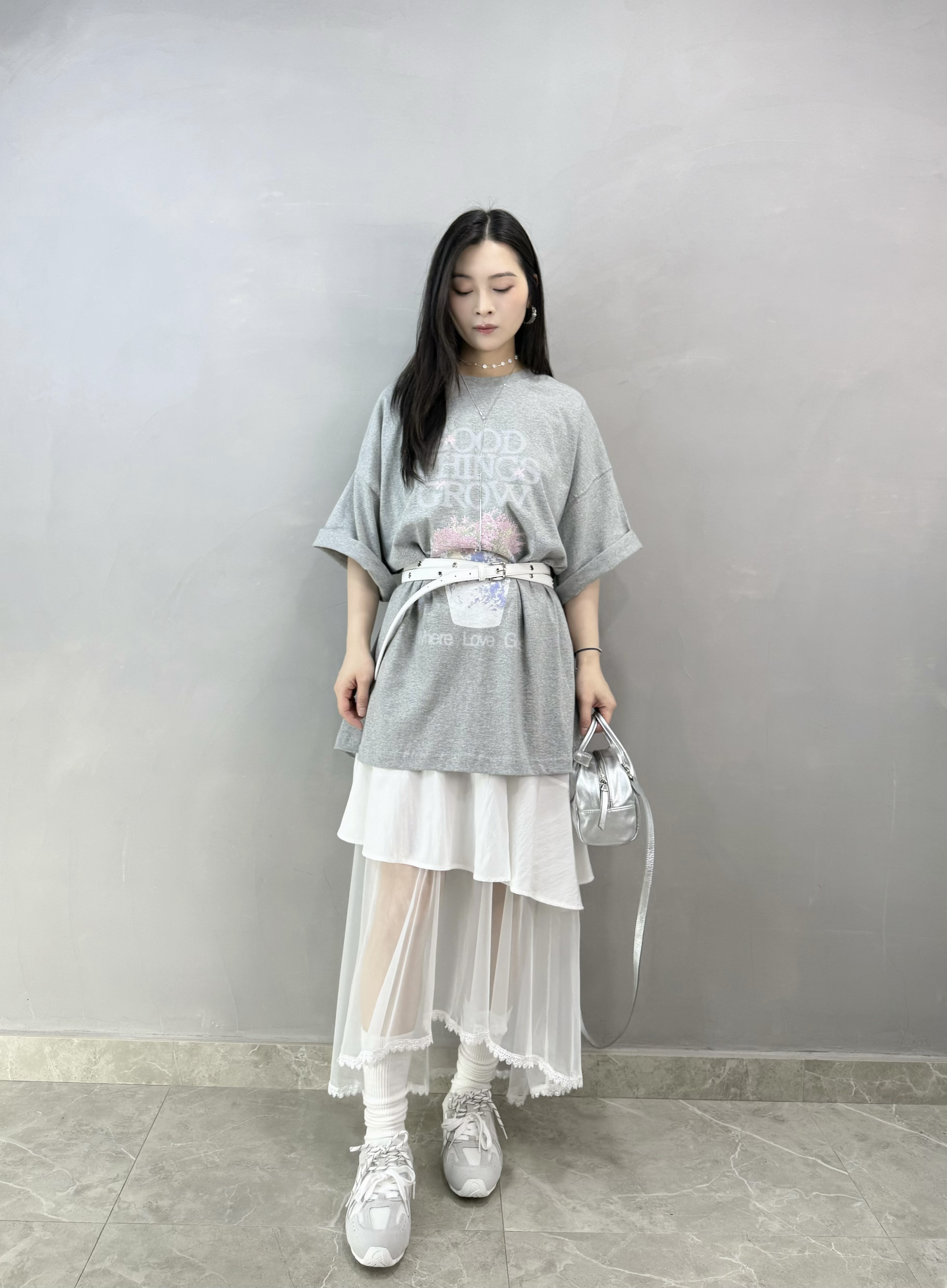 H81 Over Size 花花Tee