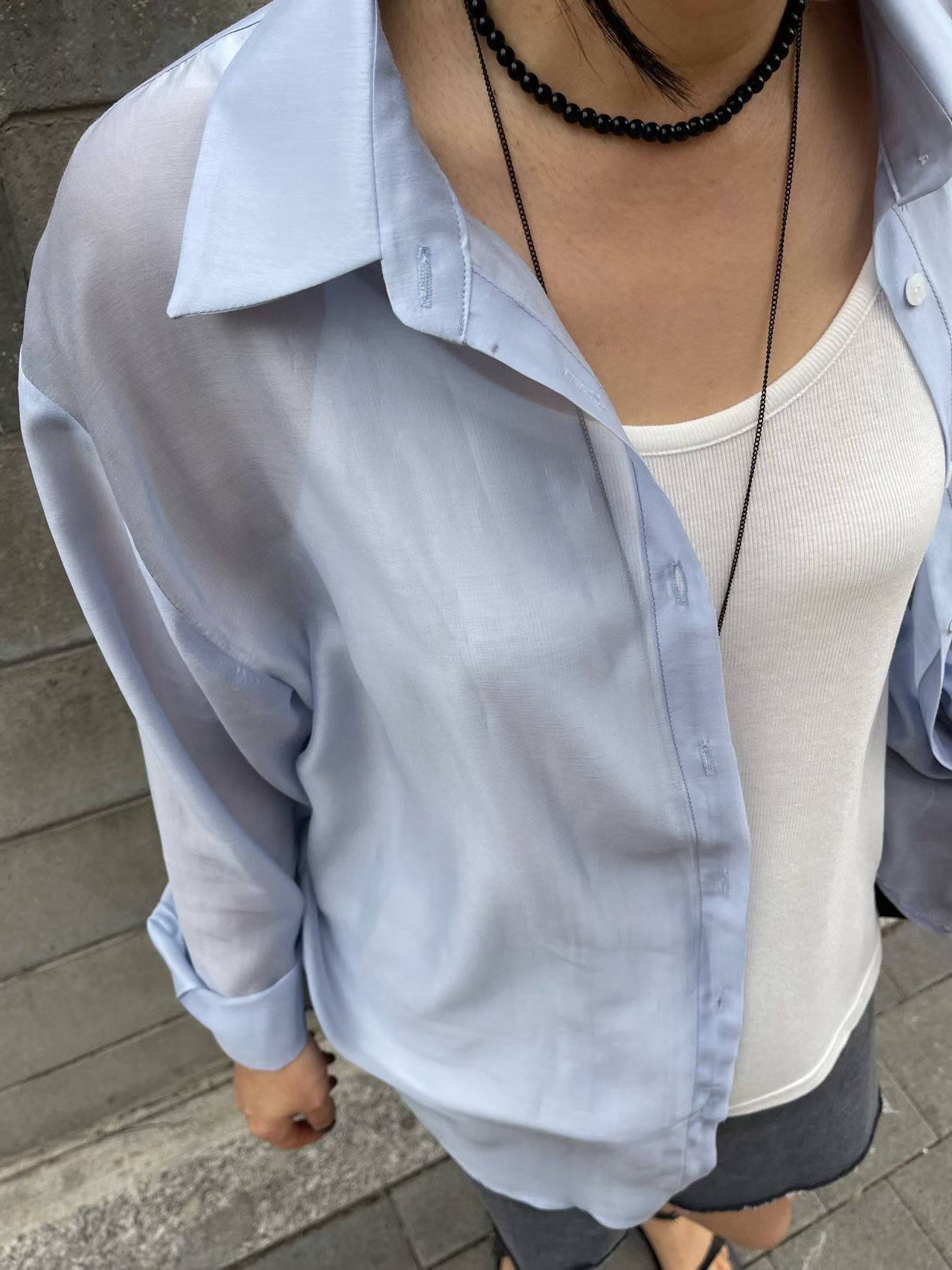 東大門女裝Fine | See-through shirt 