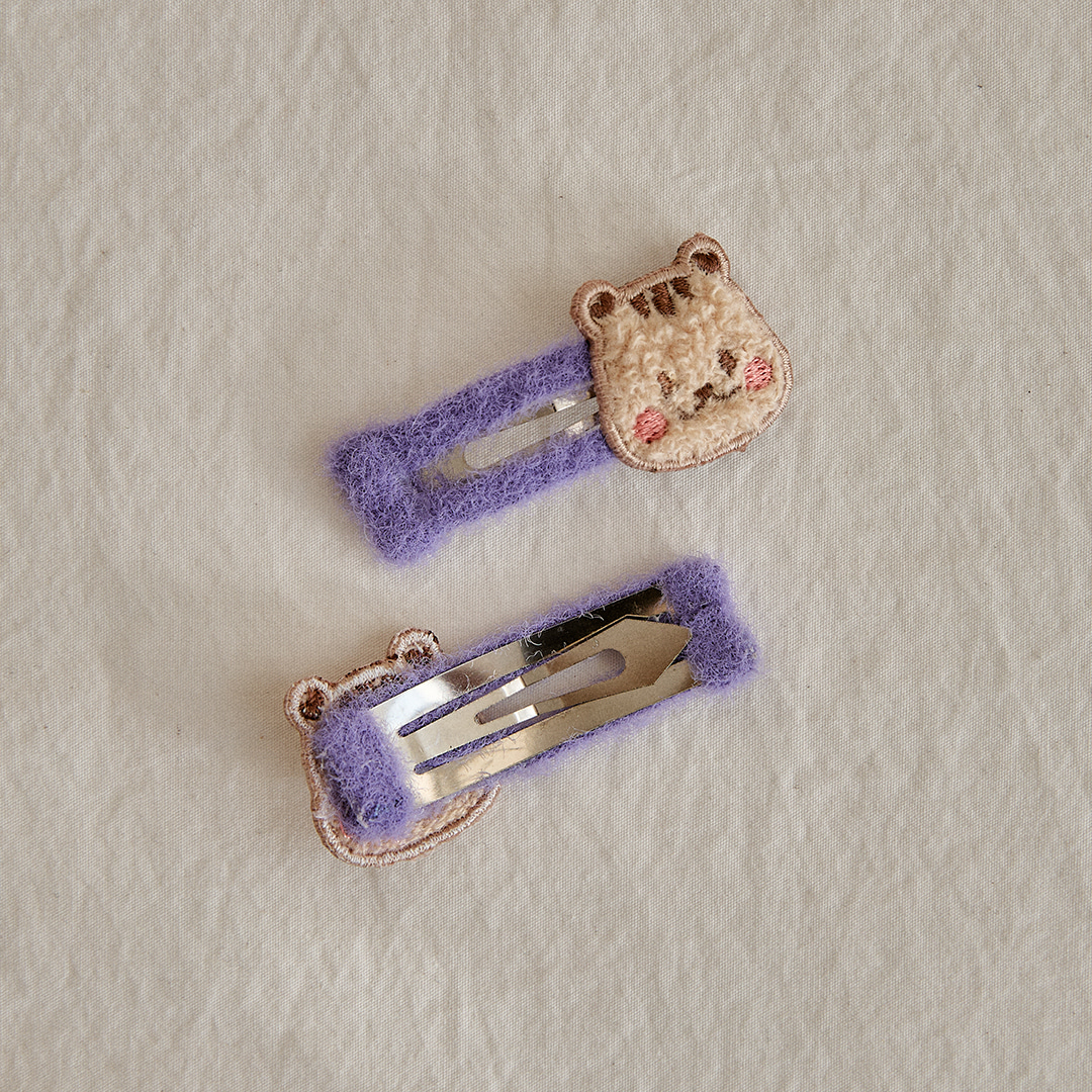 DOTTODOT 毛毛方形髮夾兩件套