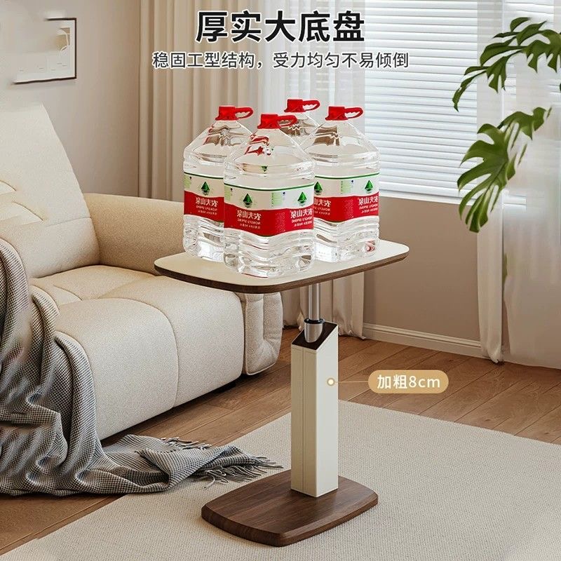 沙發邊几 可移動小桌子 客廳茶几 中古風臥室升降床邊桌 電腦桌置物架coffee table