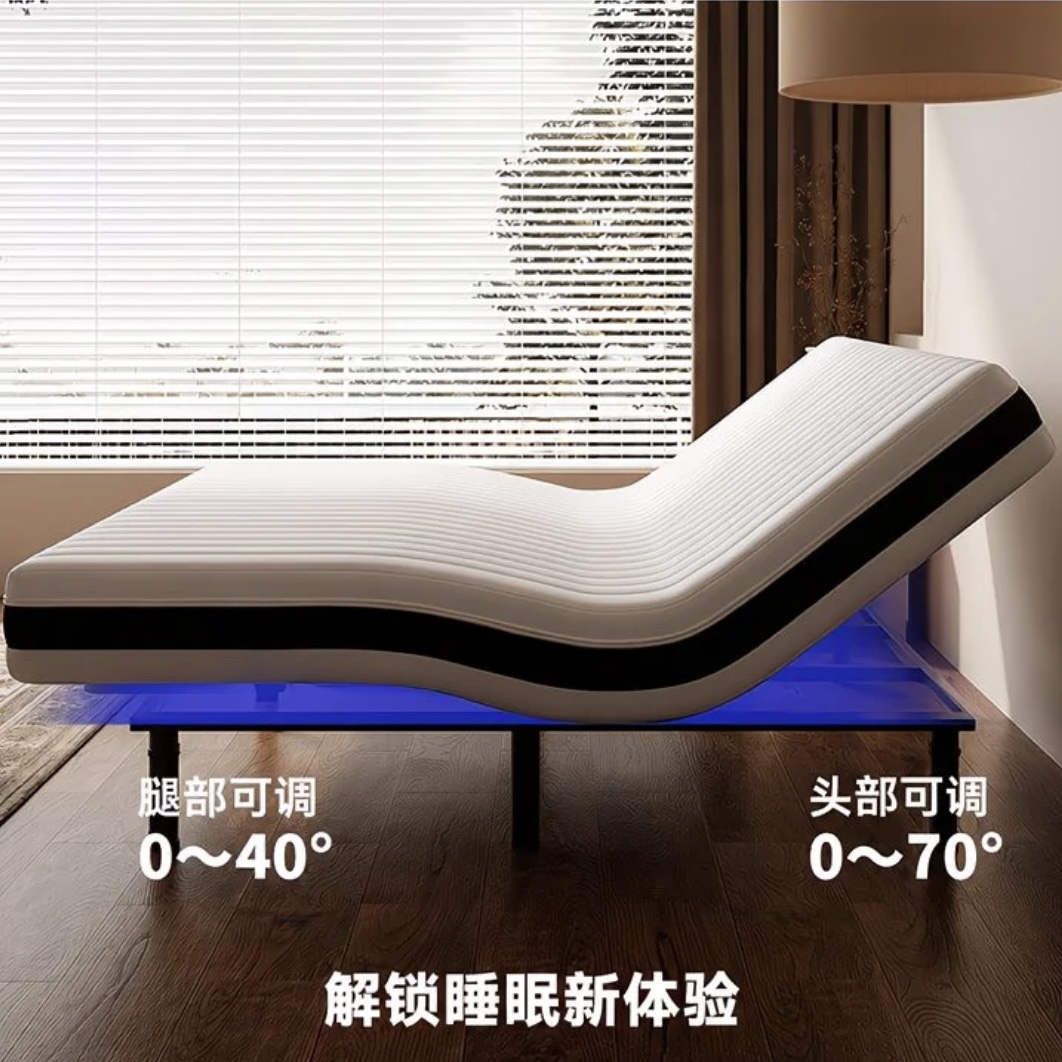 簡約現代折疊床黑鐵架可調節功能多場景適用臥室客廳收納省空間Folding‑bed