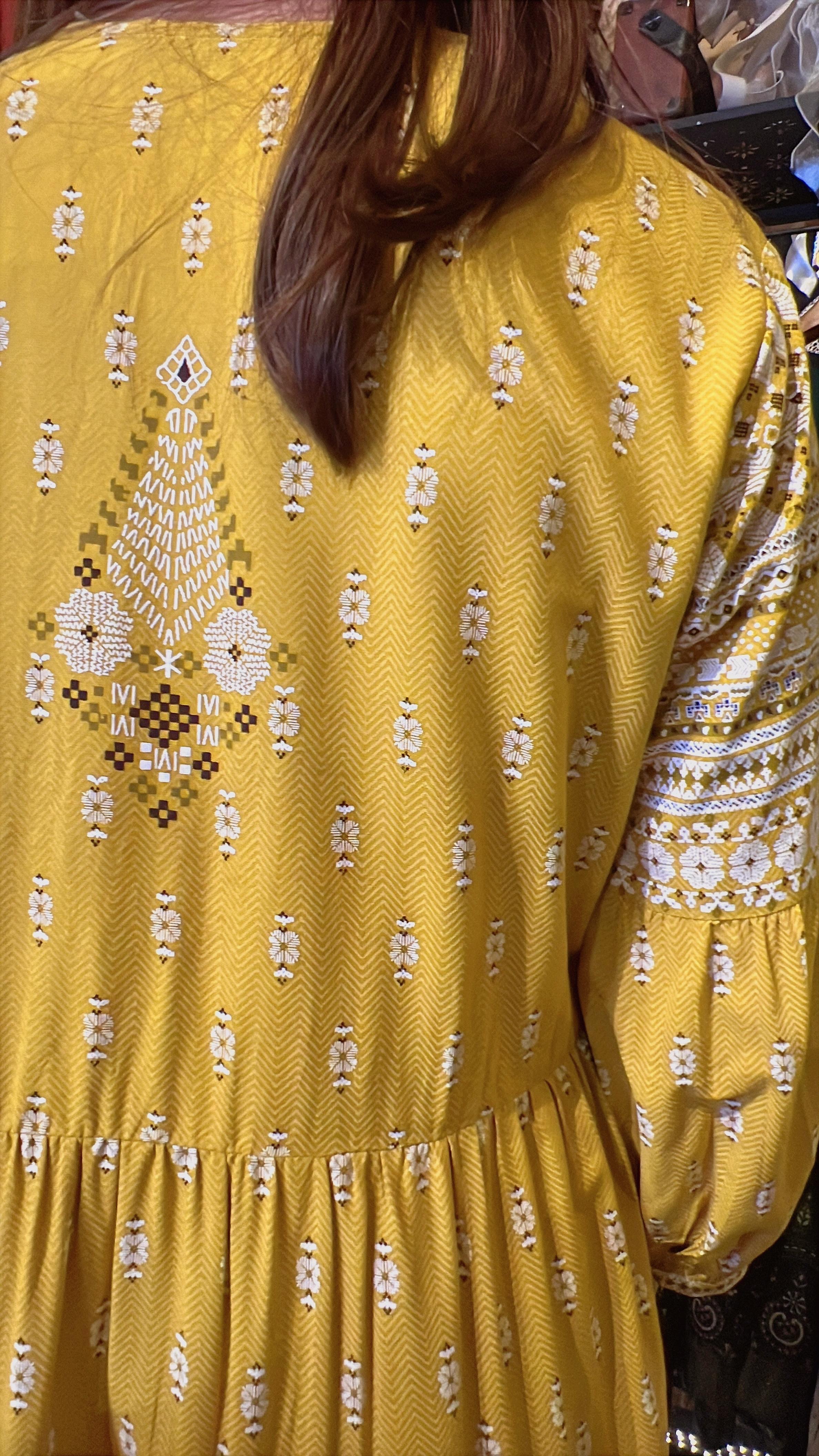 Mustard Yellow Beads Short OP #1028