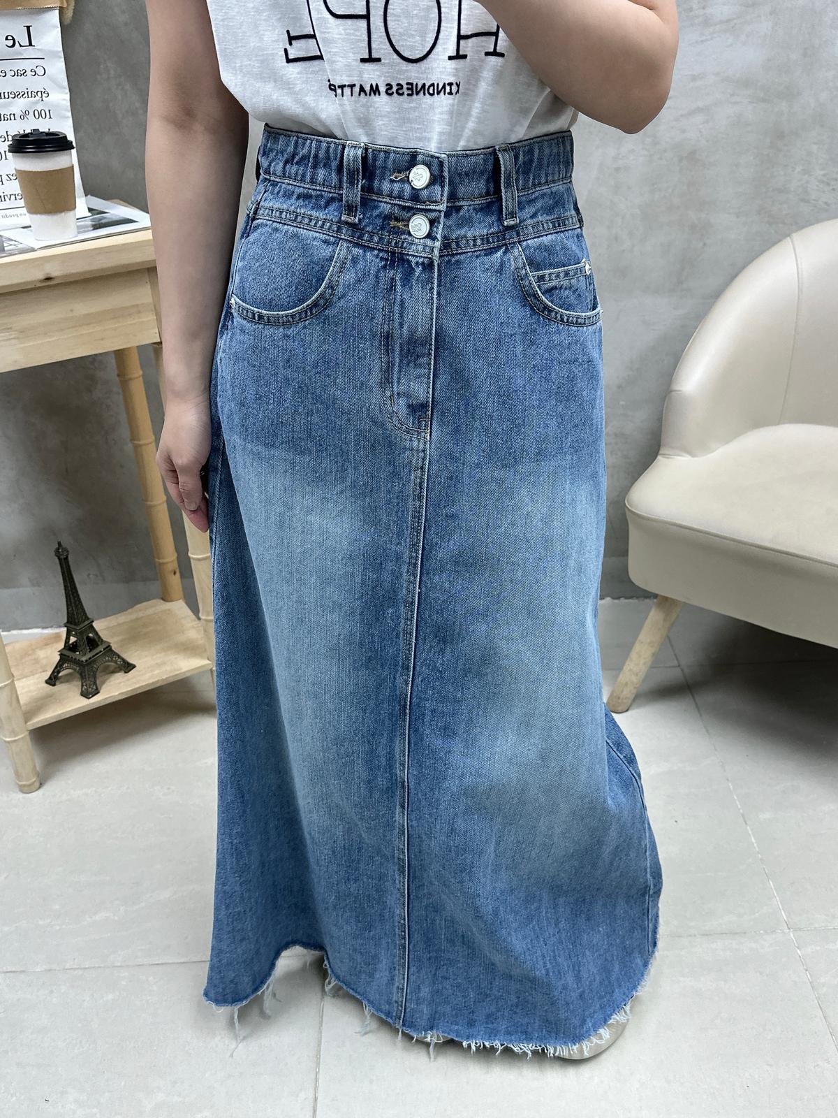 H03 高腰雙鈕A cut牛仔裙