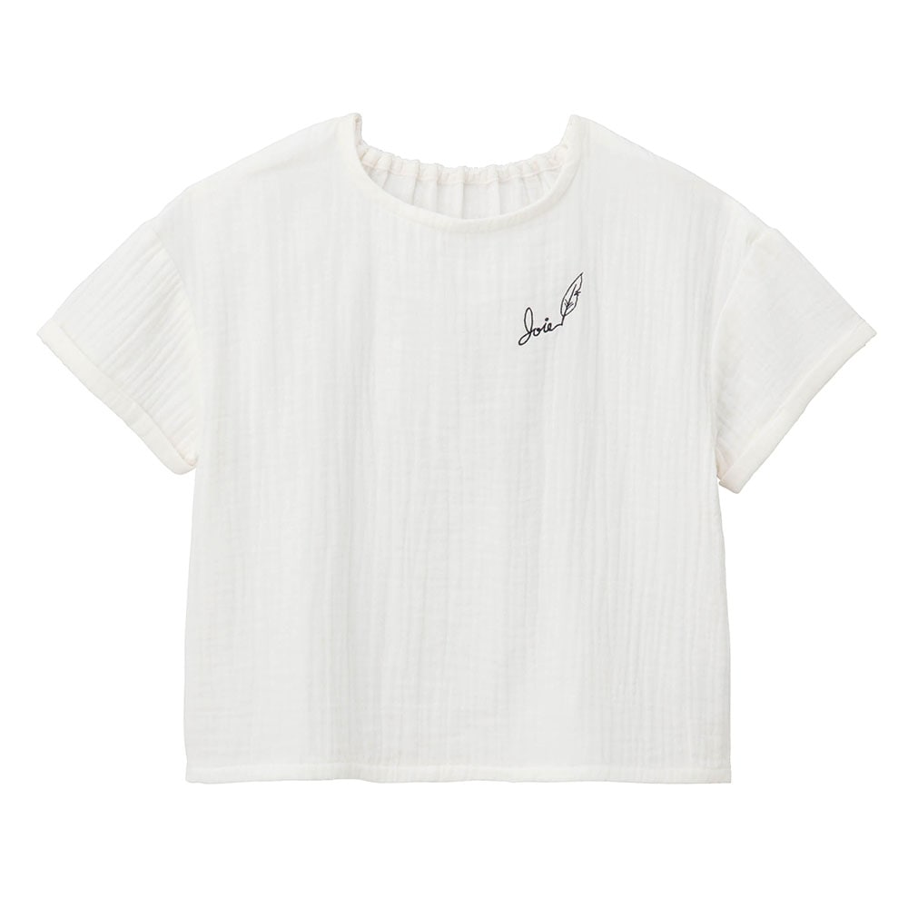 🆕【⭐訂購⭐】🇯🇵 日本直送🌀飄逸輕盈 雙層紗棉 刺繡短袖Tee［2款選］🌀[ELDA-0097][260510]