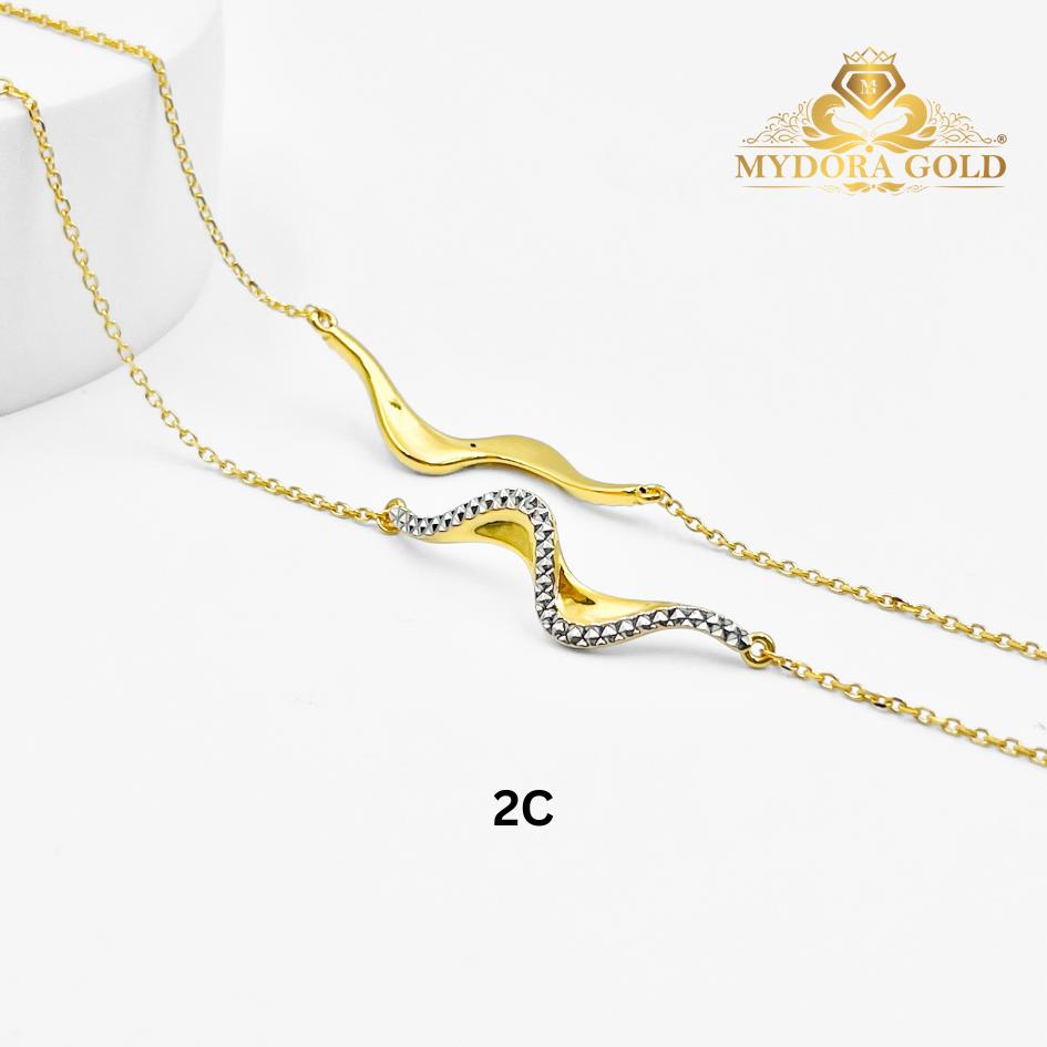 MYDORA Rantai Tangan Sauh Fesyen + Cinta Ombak Rindu Pahat l EMAS 916/22K