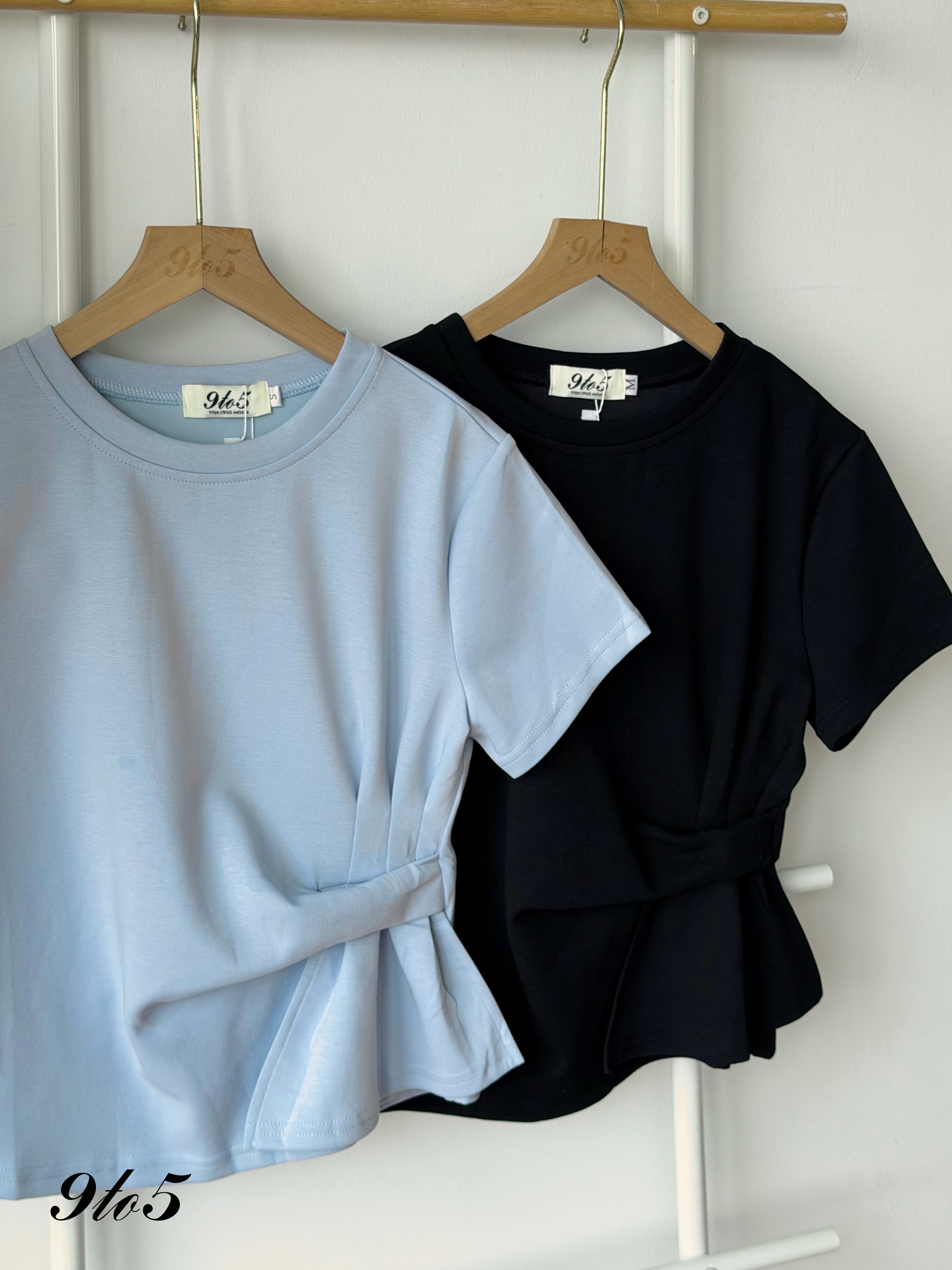 T4460 Side Ruched Peplum Top - 3 Colors 