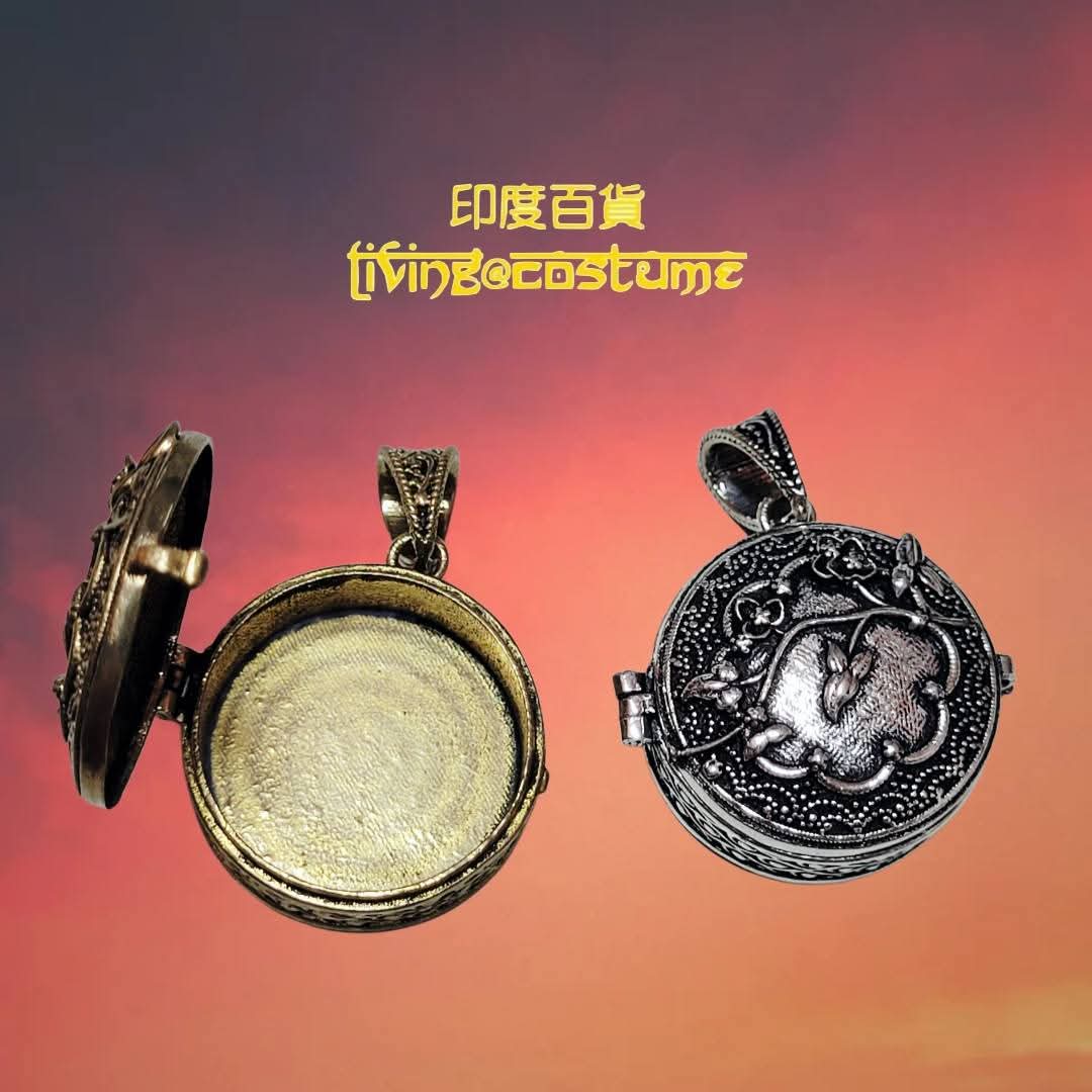 印度黃銅吊墜盒