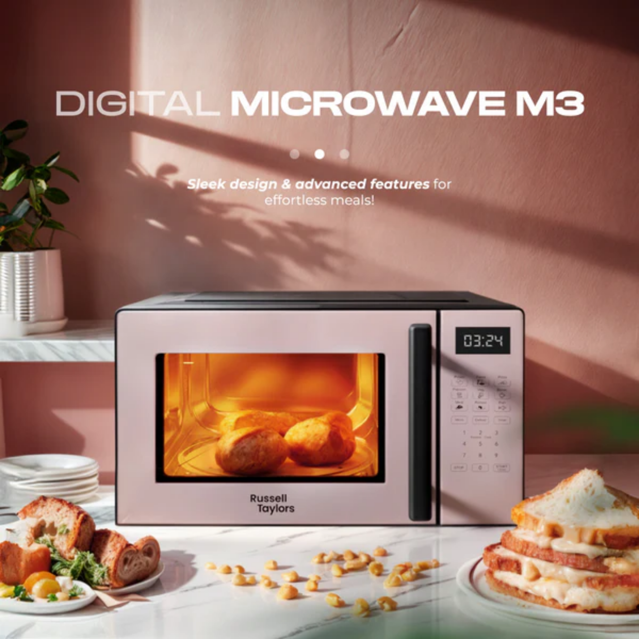 Russell Taylors 20L Digital Microwave Oven (M3)