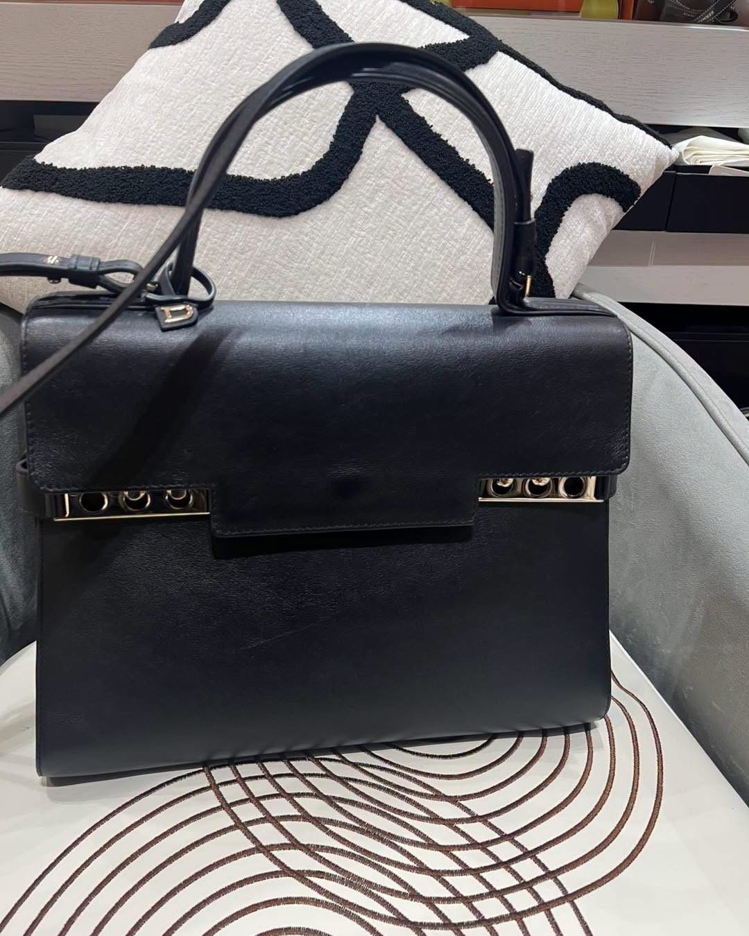 DELVAUX Brillant Gm 2 way bag 牛皮 Black 100%Authentic ,95%new ✅dust bag 