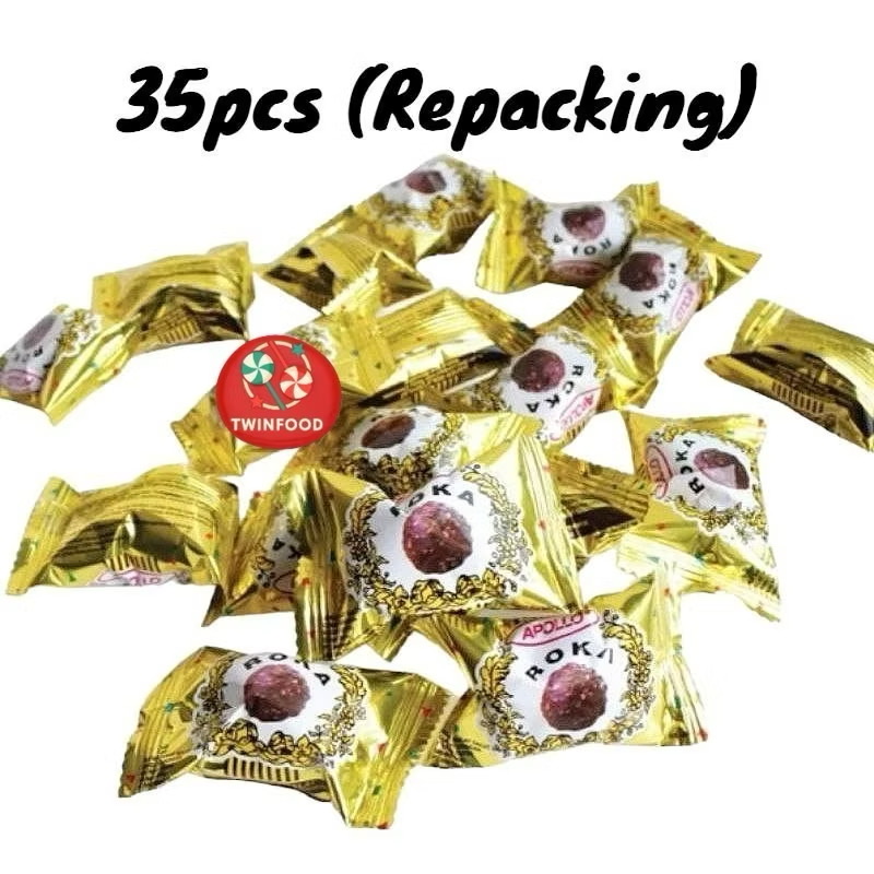 35pcs/ 70pcs Apollo Roka Biskut Bola Coklat A1070P 6g