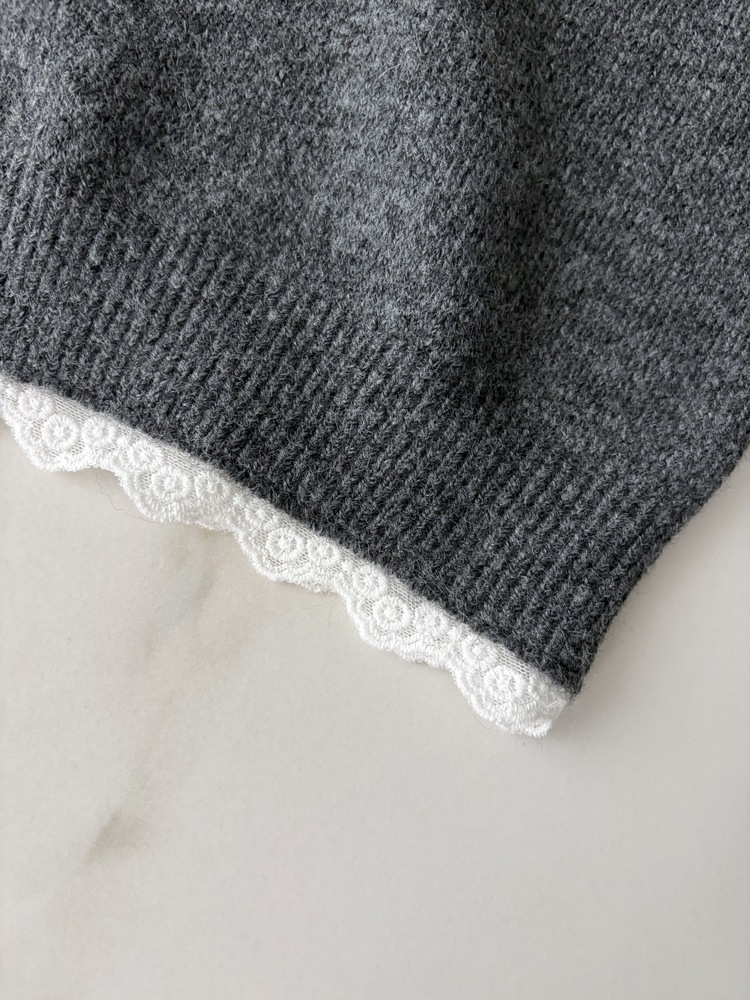 The Lacie Wool Cardigan (Charcoal)