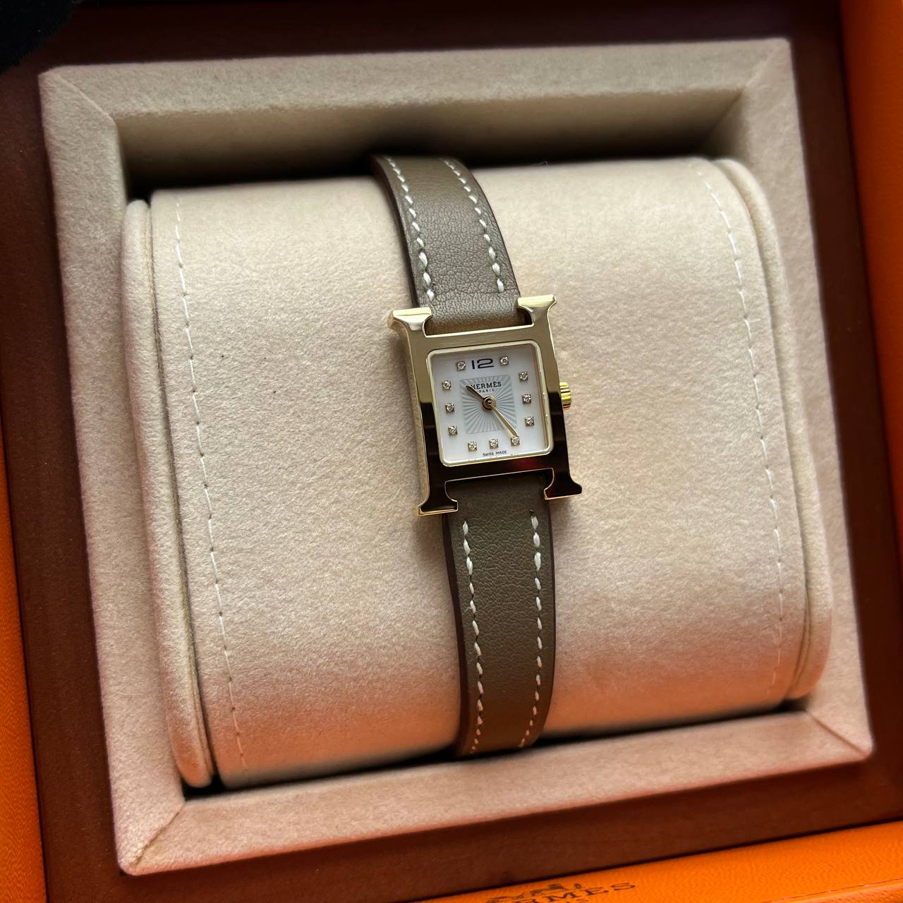 Hermes Heure H Watch Etoupe