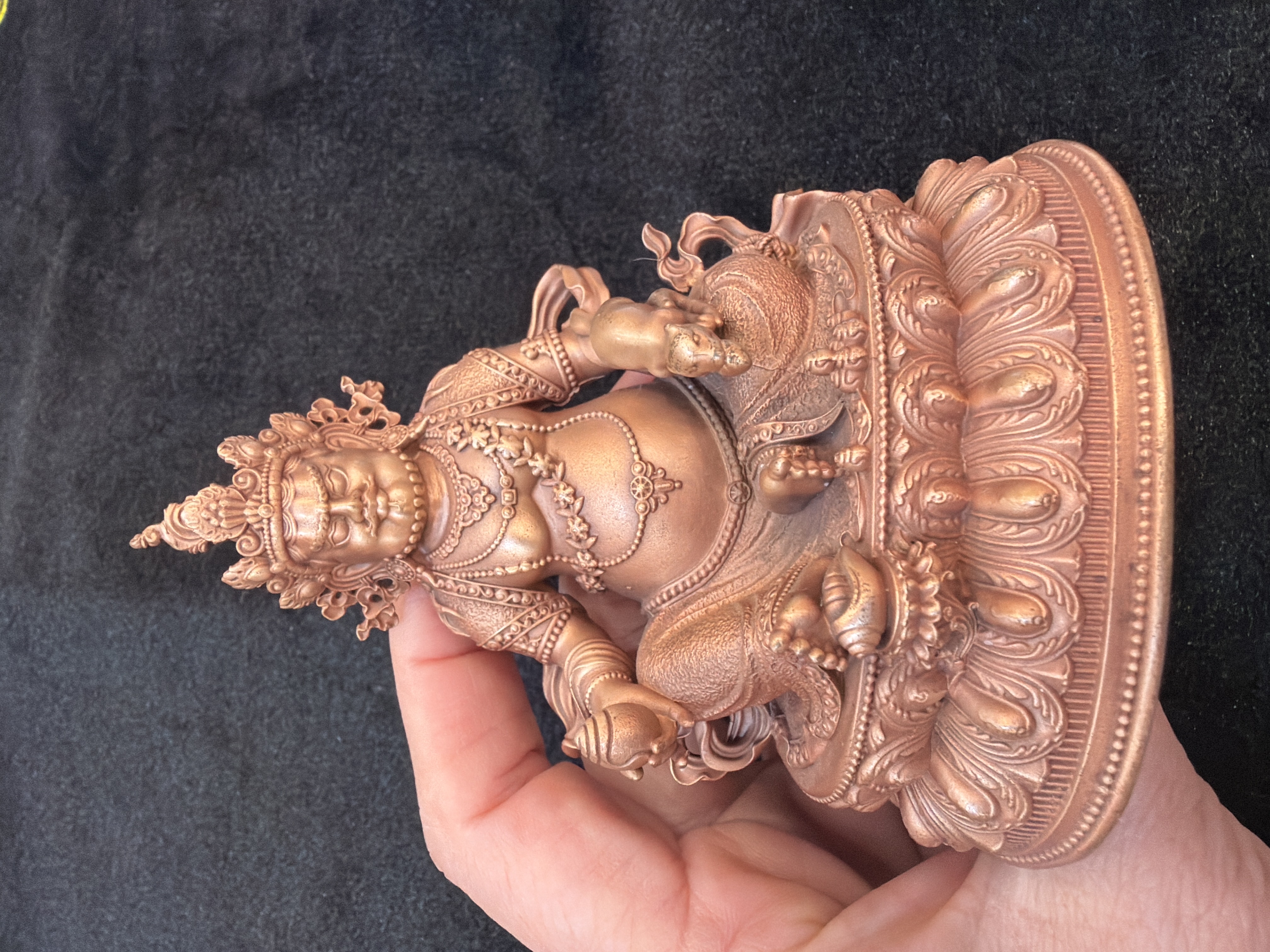 農曆年前巨獻-#139黃財神（紫銅）9cm 高，安排入藏