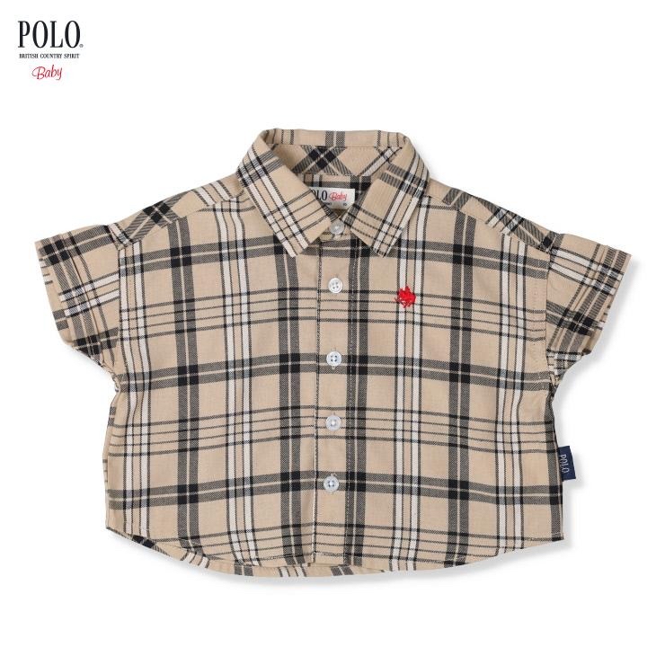 🇯🇵限量預訂 日本直送🇯🇵Polo Baby小馬刺繡格紋短袖恤衫