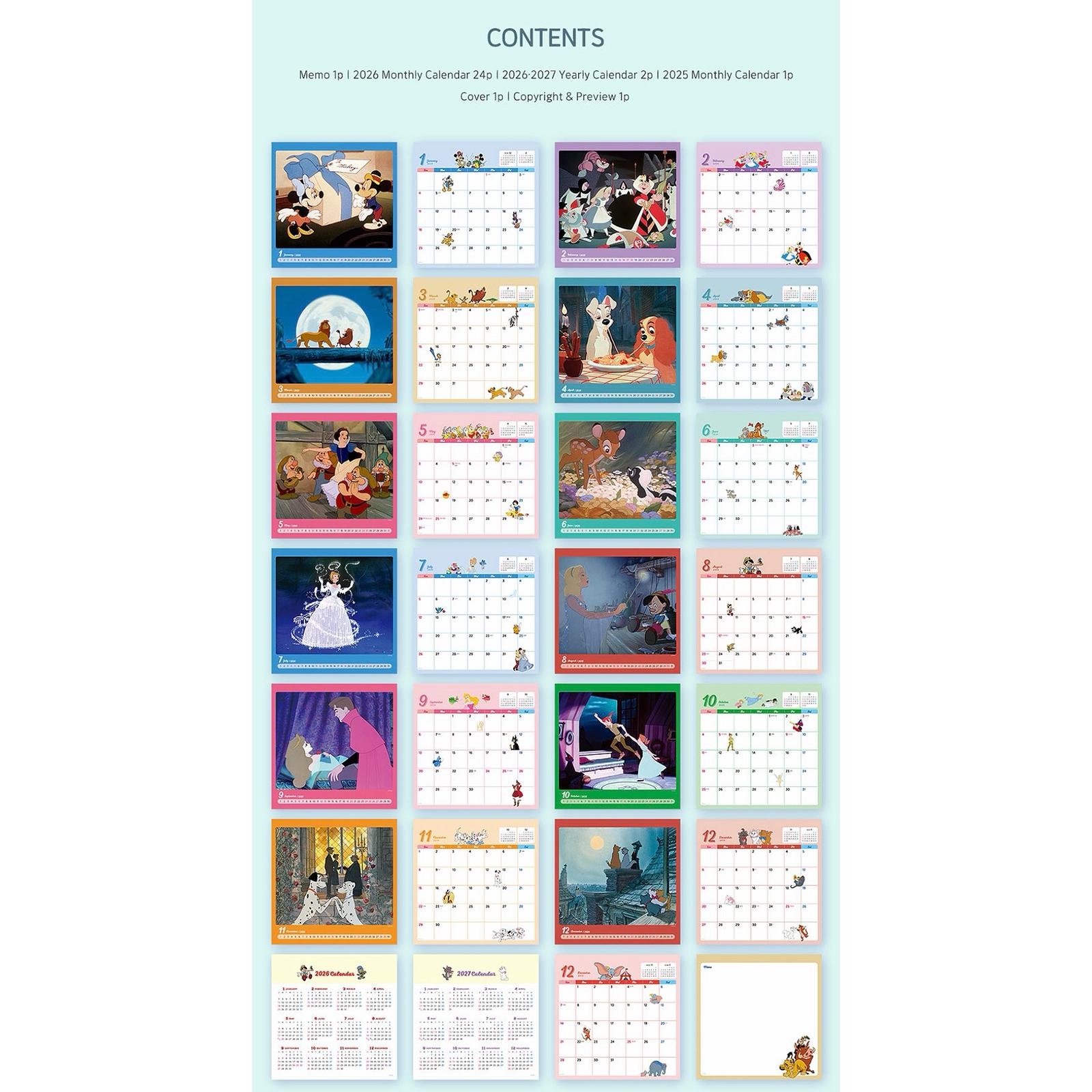 2026 Disney Desk Calendar