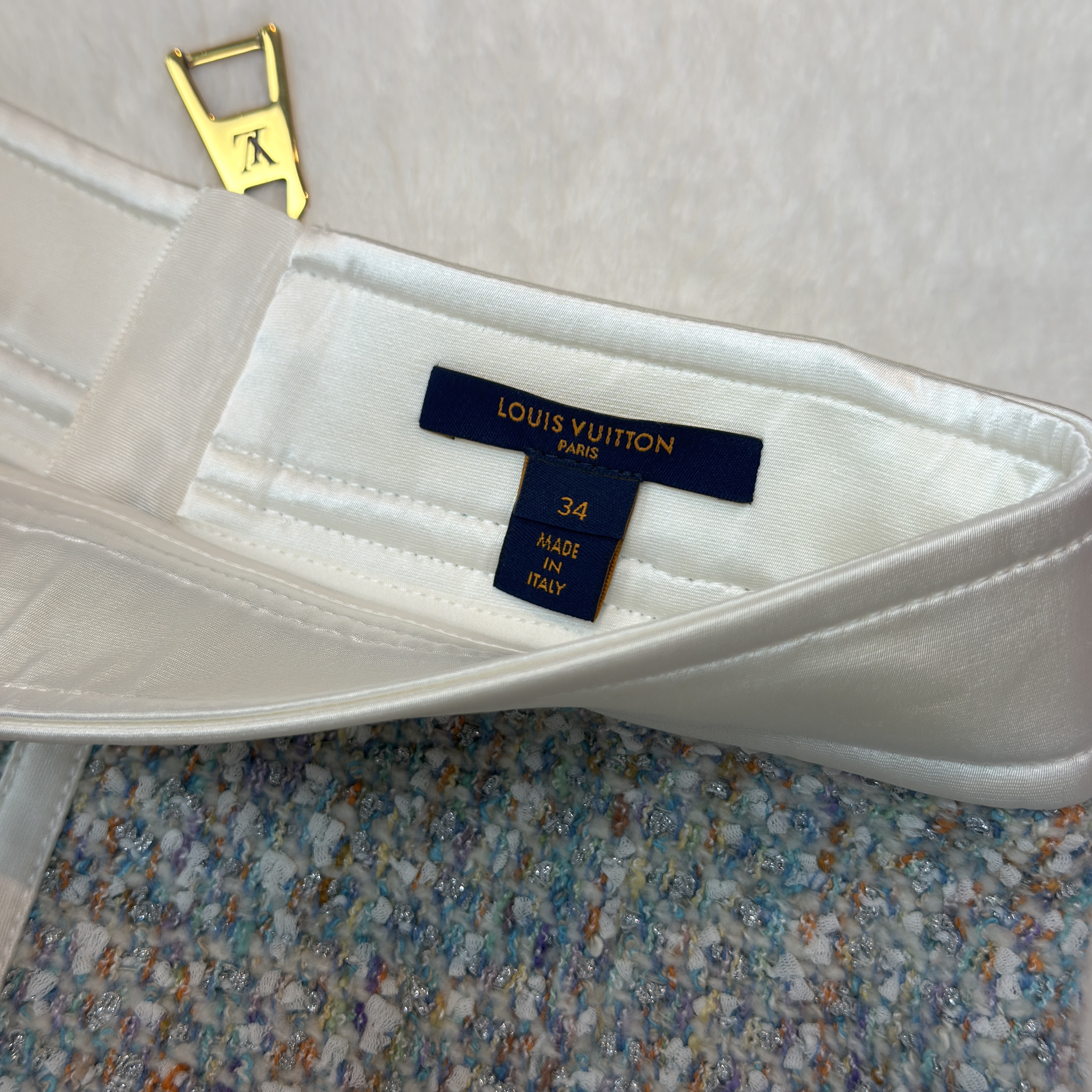 Louis Vuitton 路易威登吊帶羊毛混紡彩色小香風套裝